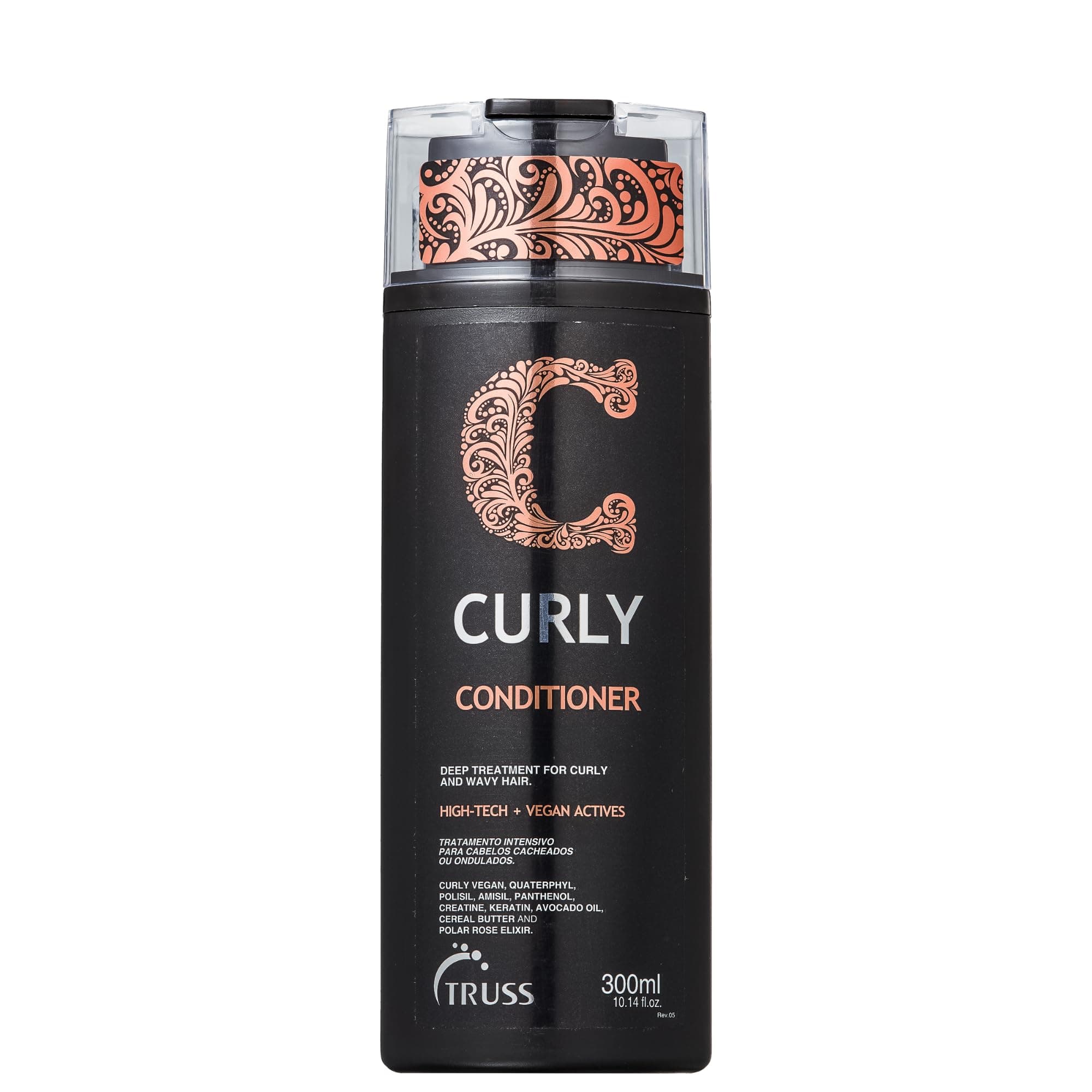 Curly Hair Conditioner - Smoothing Conditioner for Curly Hair - Lightweight Frizz Control Formula - Revives Dry, Damaged Curls & Waves - Maintains Shine, Detangles & Hydrates (10.14 fl oz)