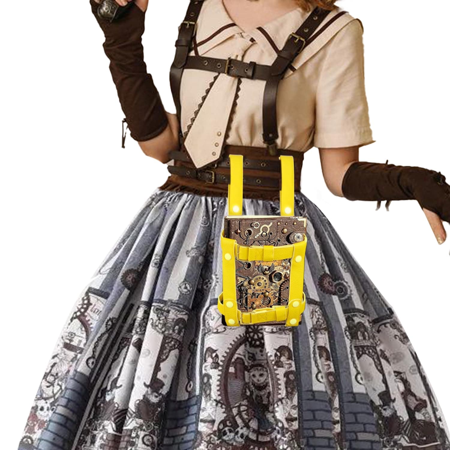 Steampunk Book Holder Book Belt Holster Books Holster Adjustable Book Strap Carrier for Renaissance Faire