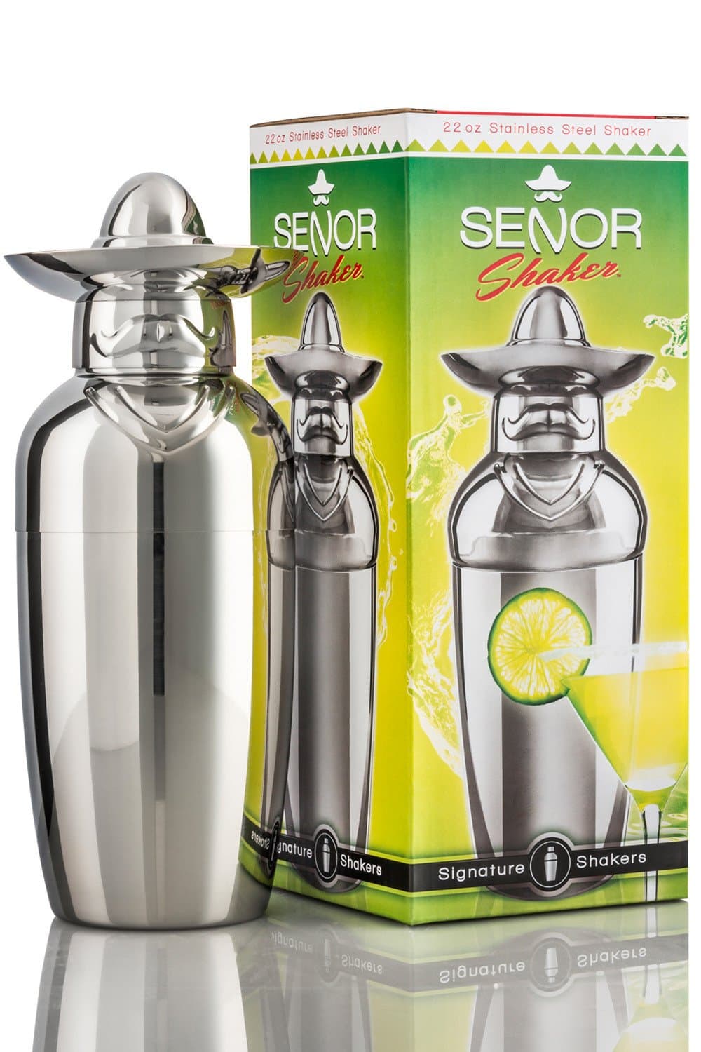 Cocktail Shaker - Senor Shaker, The Margarita Maker - Martinis and Cocktails Made easy (and Fun) - 22 Oz