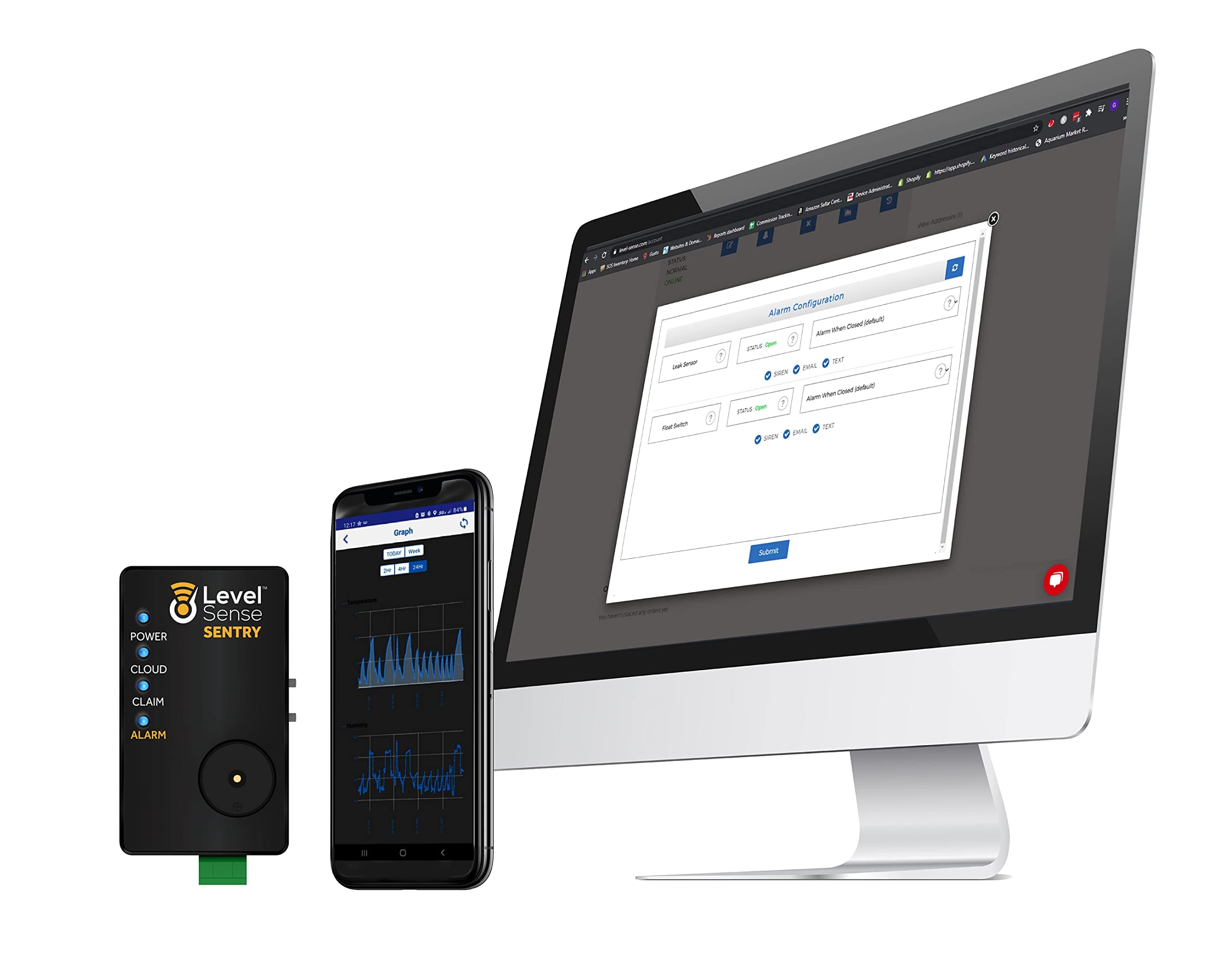 Sentry WiFi Connected Sump Pump Alarm (w/ Float Switch)