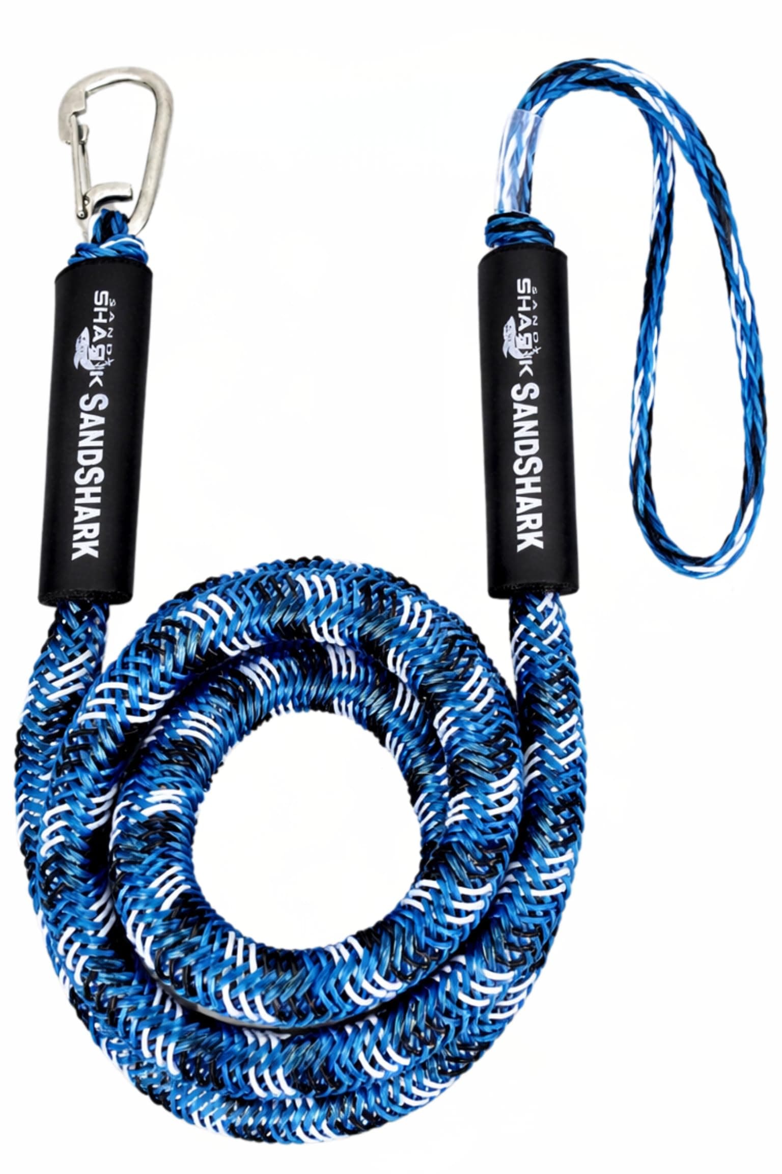 SandShark 7-14ft Premium Anchor Bungee Dock Line. Boat Accessories Bungee Anchor Line Absorbs Shock to Anchors and Docks w/Stainless Steel Clip. Designed for SandShark Anchor.