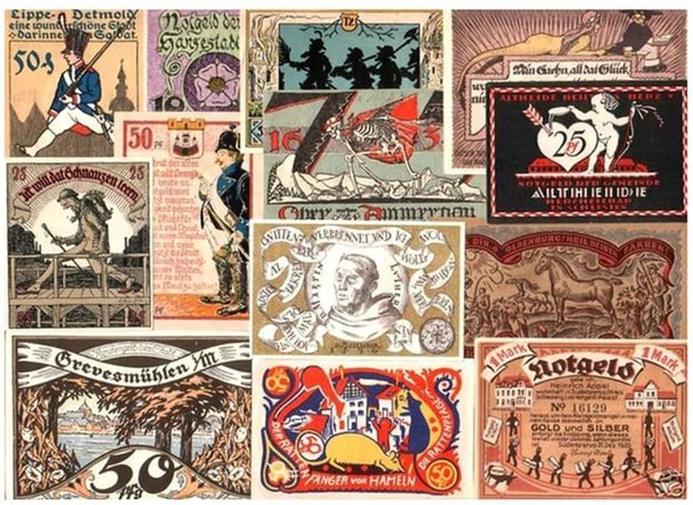 SPECIAL SALE! 30 DIFFERENT RARE ORIGINAL COLORFUL GERMAN NOTGELD BILLS (1910's-1922) @ 99c!! RETAIL VALUE $100-$50!! SEE ALL SCANS! BUY 2 GET 60 DIFFERENT