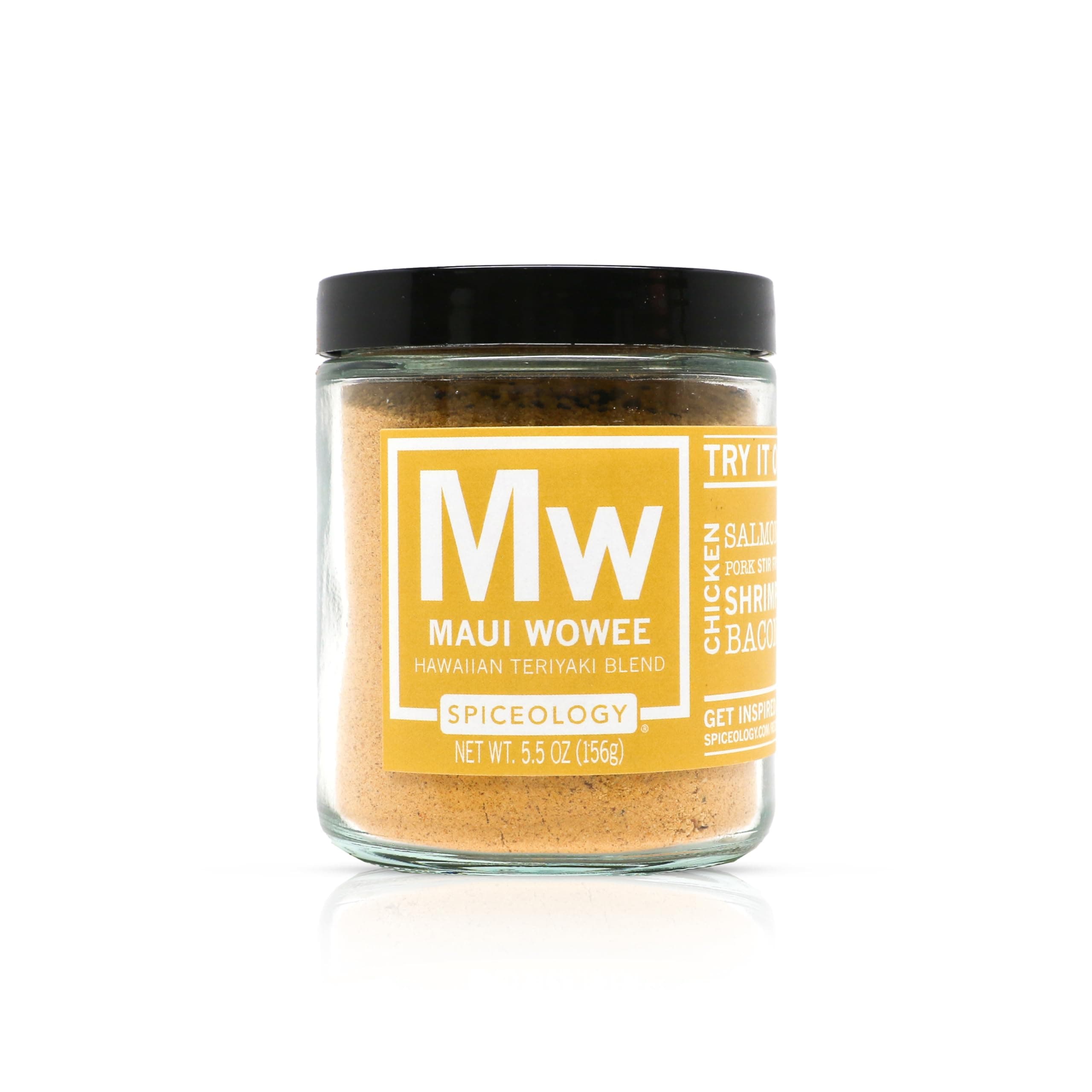 Maui Wowee - Hawaiian Teriyaki Seasoning - Hawaiian BBQ Rub Spices and Seasonings - Add Flavor to Chicken, Ramen, Salmon, Pork, Tofu, Shrimp, Bacon, Steak - 5.5 oz