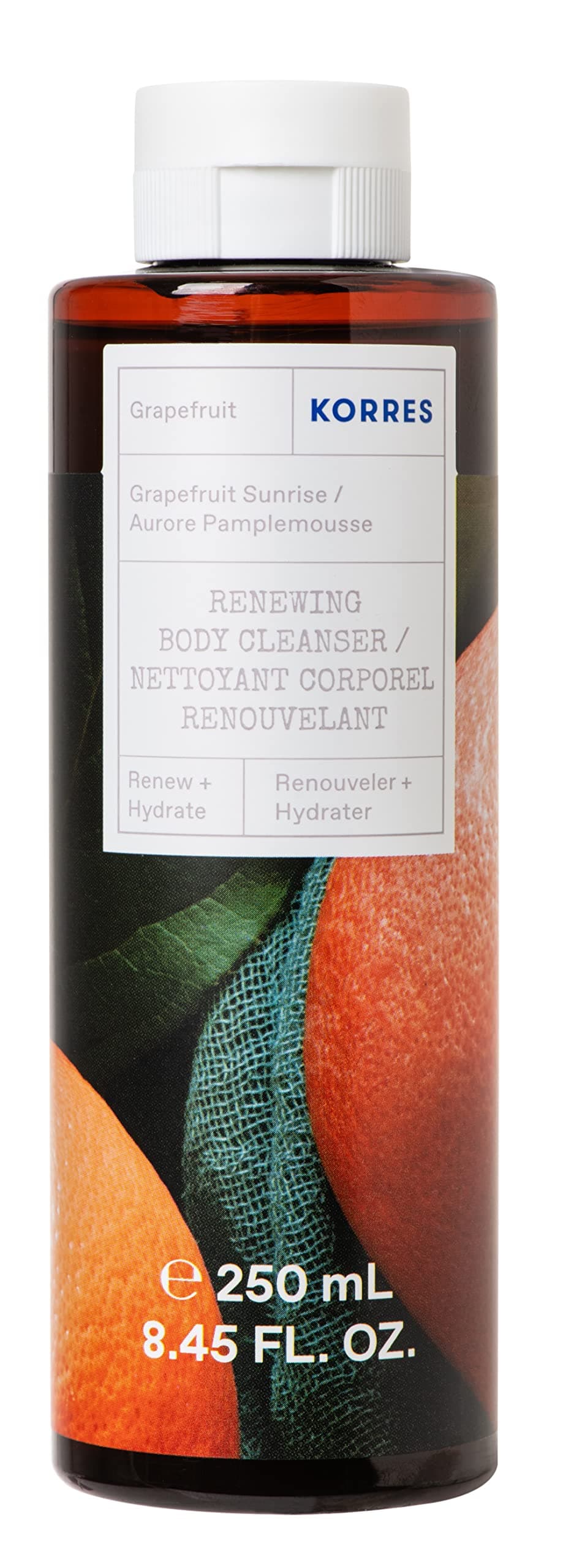 KORRESGRAPEFRUIT SUNRISE Revitalising Shower Gel with Active Aloe Vera, Dermatologically Tested, Vegan, 250 ml