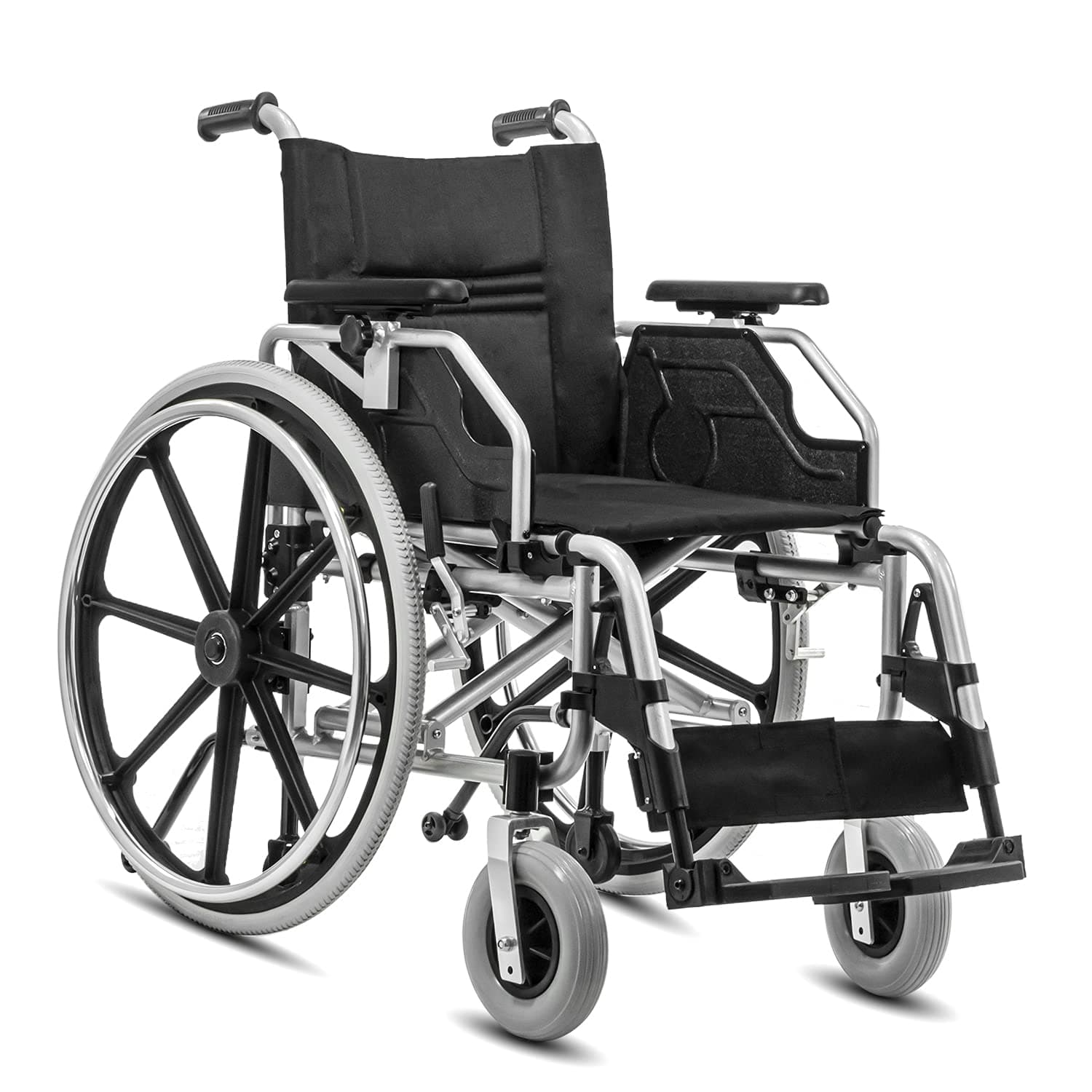 KosmoCare Aluminium Quick Release Self Propelled Wheelchair (Black)