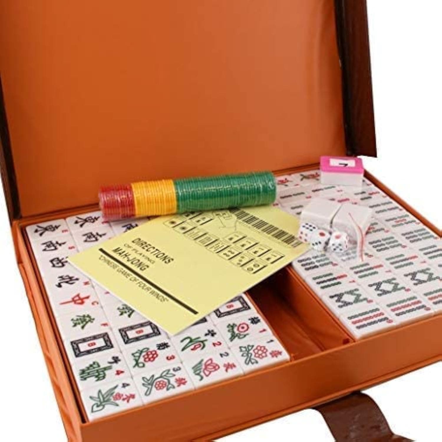 Chinese Numbered X-Large Tiles Mahjong Set. 144 Tiles 1.5 " Easy-to-Read Game Set / Complete Set Weighs 13 pounds. Gift / Birthday (Mah-Jongg, Mah Jongg, Majiang) Random Chips Style (Blue)
