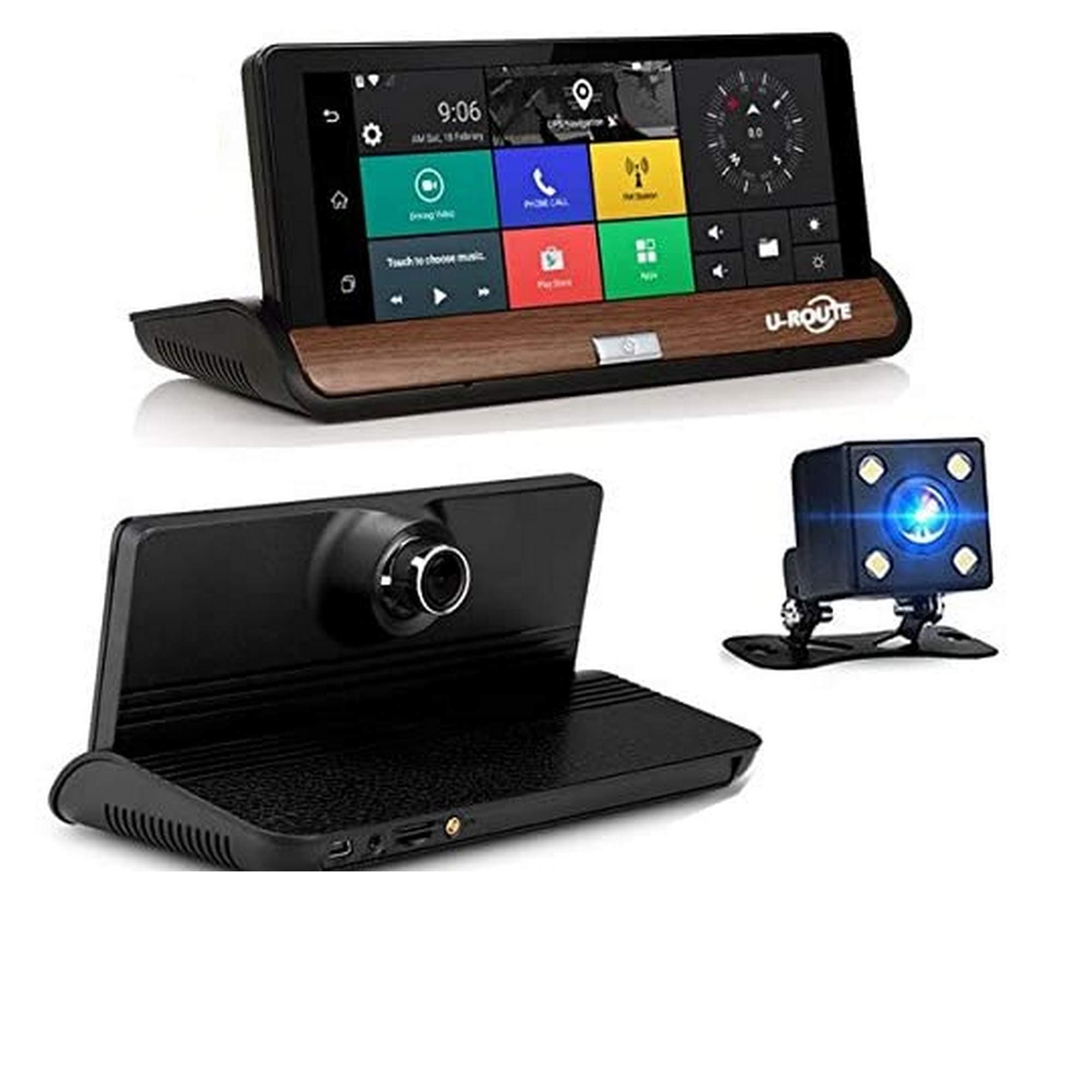 Yuyitec 7 Inch 3G Wifi Car DVR Rearview Mirror Android 5.0 GPS Navigation Video Recorder Bluetooth Dual Lens Camcorder Dash Cam Full HD 1080P