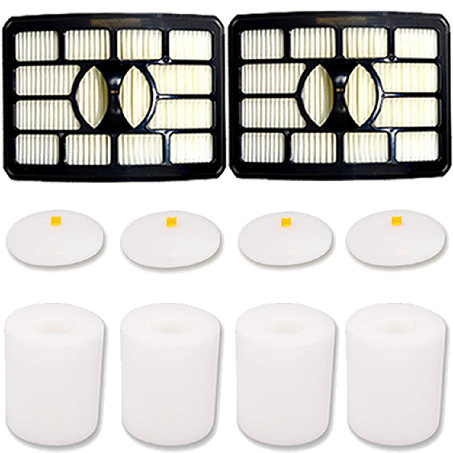 Amyehouse 2 Packs Replacement Hepa & Foam Filters Compatible with Shark Rotator Pro Lift-away NV500, NV501, NV502, NV503, NV505, NV510, NV520, NV550, NV552, UV560, NV642, ZU780,ZU782,ZU785, Compare to Part # Xff500 Xhf500