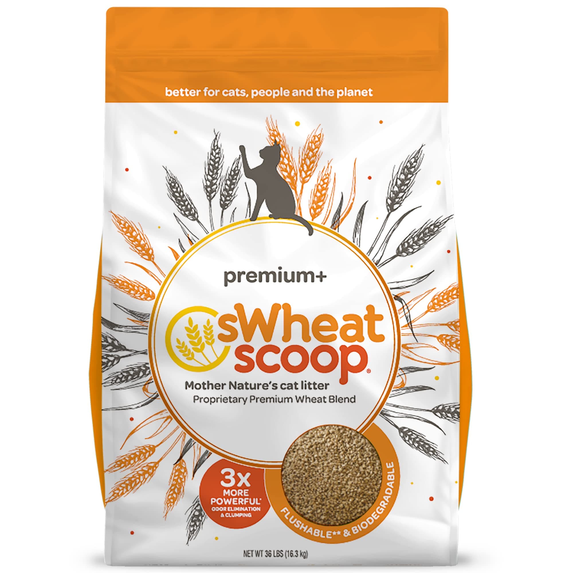 sWheat Scoop Cat Litter, 36 lb