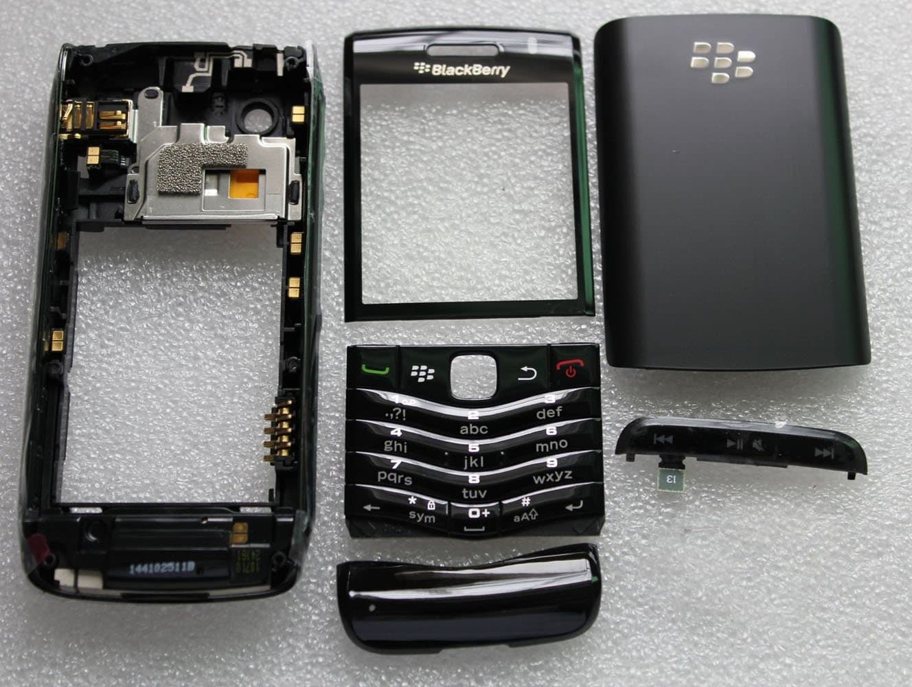 BlackBerry Telus Pearl 3G 9105 BB 9105 Blackberry pearl 9105 OEM Full Housing cover case + Keypad + Parts Mobile Phone Repair Part Replacement Black