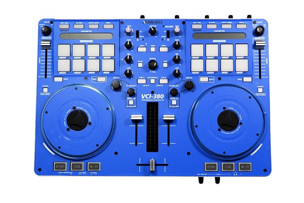Blue Protective Vinyl Overlay Skin made to fit Vestax VCI380
