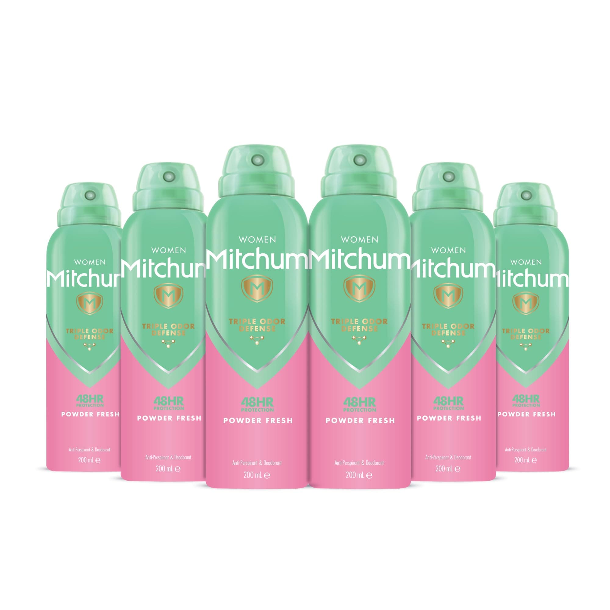 Mitchum Women Advanced Powder Fresh Anti-Perspirant Deodorant Spray, 200 ml, Pack of 6