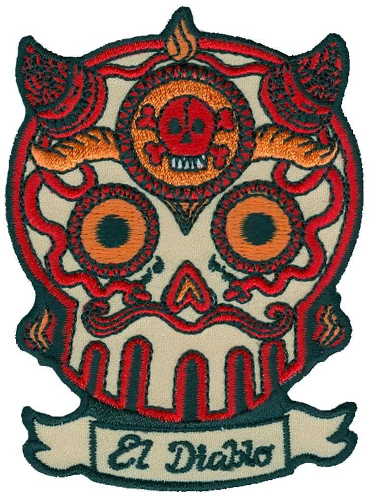 El Diablo Sugar Skull - Embroidered Patch