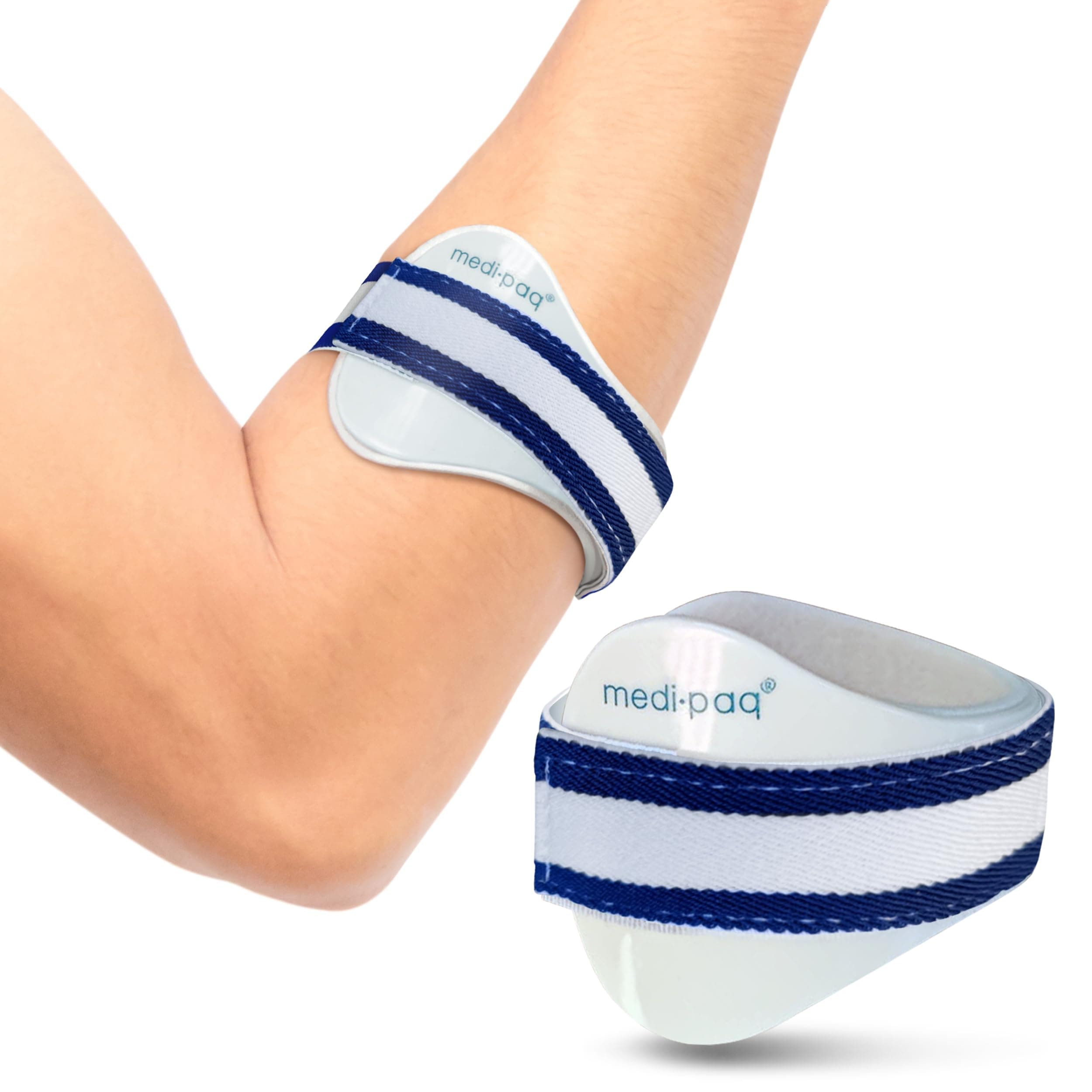 Medipaq Tennis Elbow Support Strap for Men & Women - 1x Elbow Support for Men & Women - Golfers Elbow Support & Tennis Elbow Brace - Elbow Support for Women & Men - Elbow Epicondylitis Support