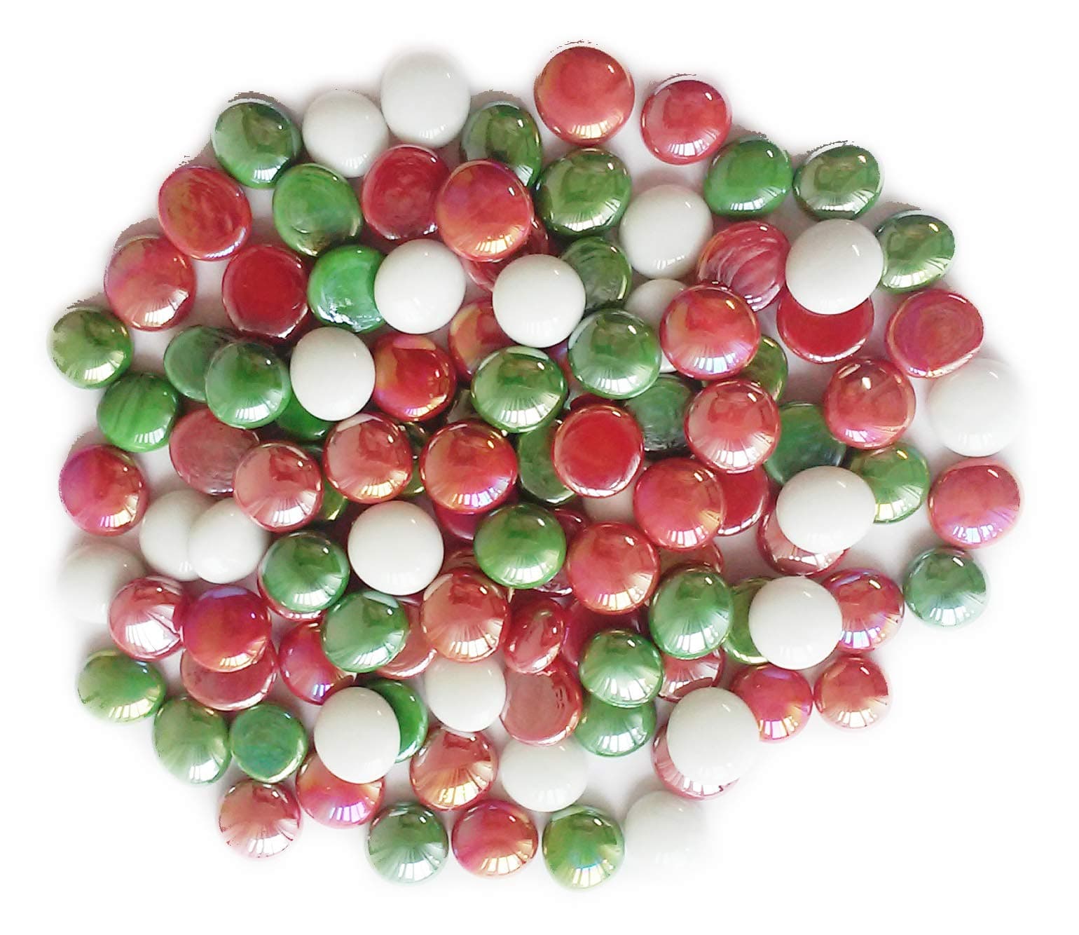 Vase Fillers - Glass Gems … (1 LB, Christmas Mix Opal)