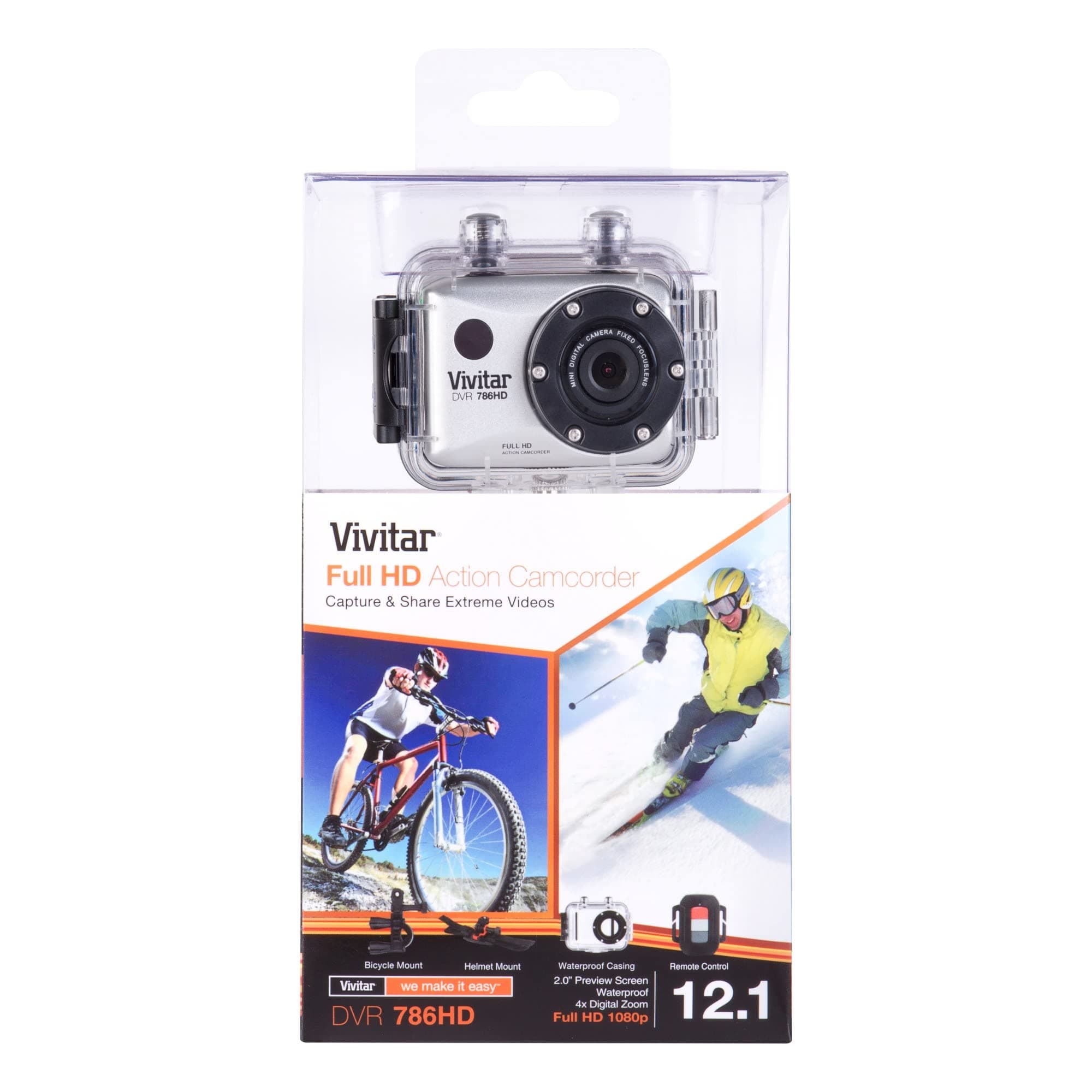 Vivitar DVR786HD-SIL DVR 786HD ActionCam, Silver