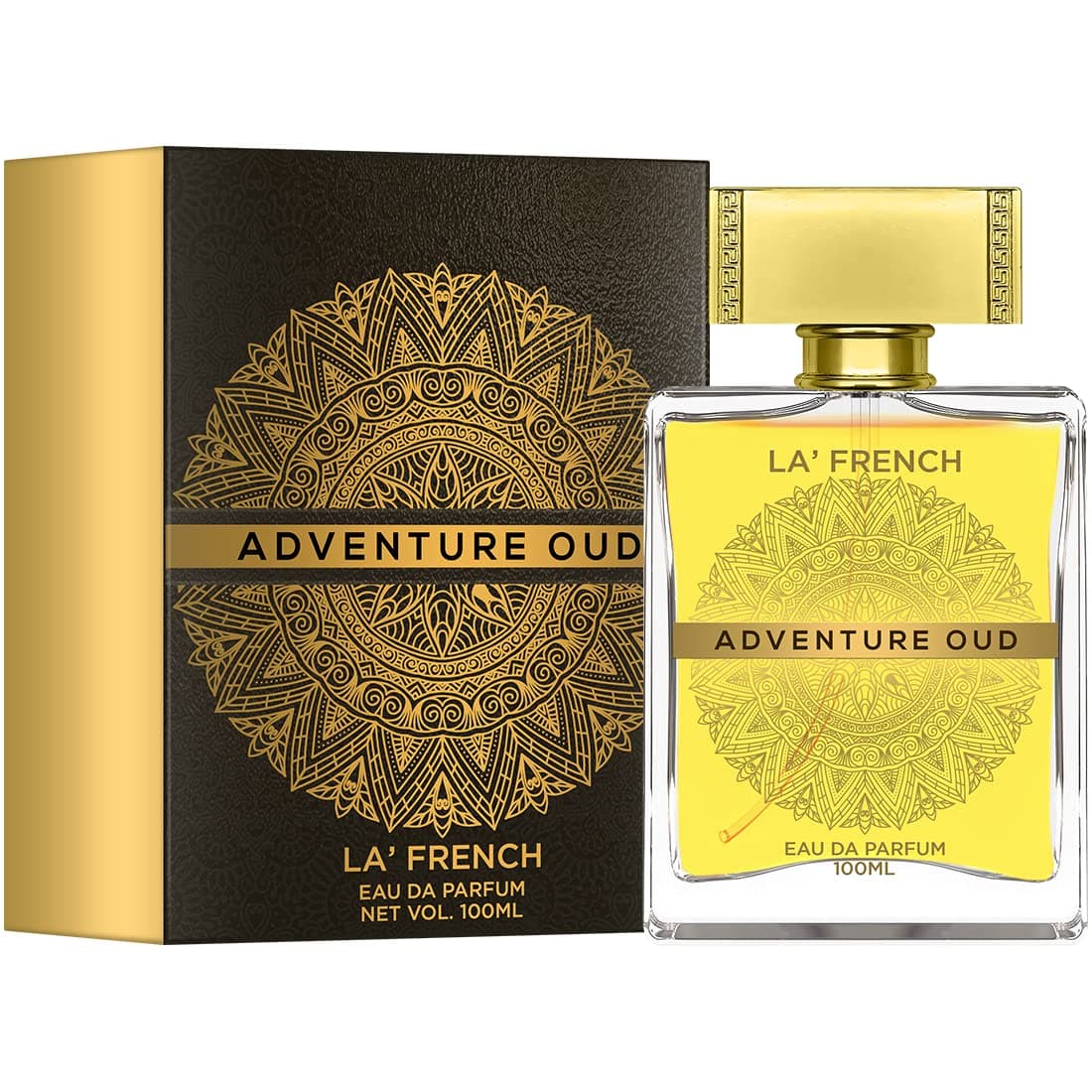 La French Oud Perfume 100ml Unisex Perfume for Men & Women, Eau De Parfum, Premium Arabic & French Long-Lasting Fragrance Scent, Best Date Night Fragrance for Men, Best Gift for Men and Women (Adventure)
