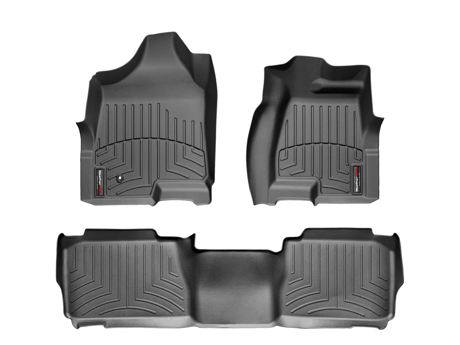 Custom Fit FloorLiners for Hummer H2-1st & 2nd Row (44284-1-2), Black