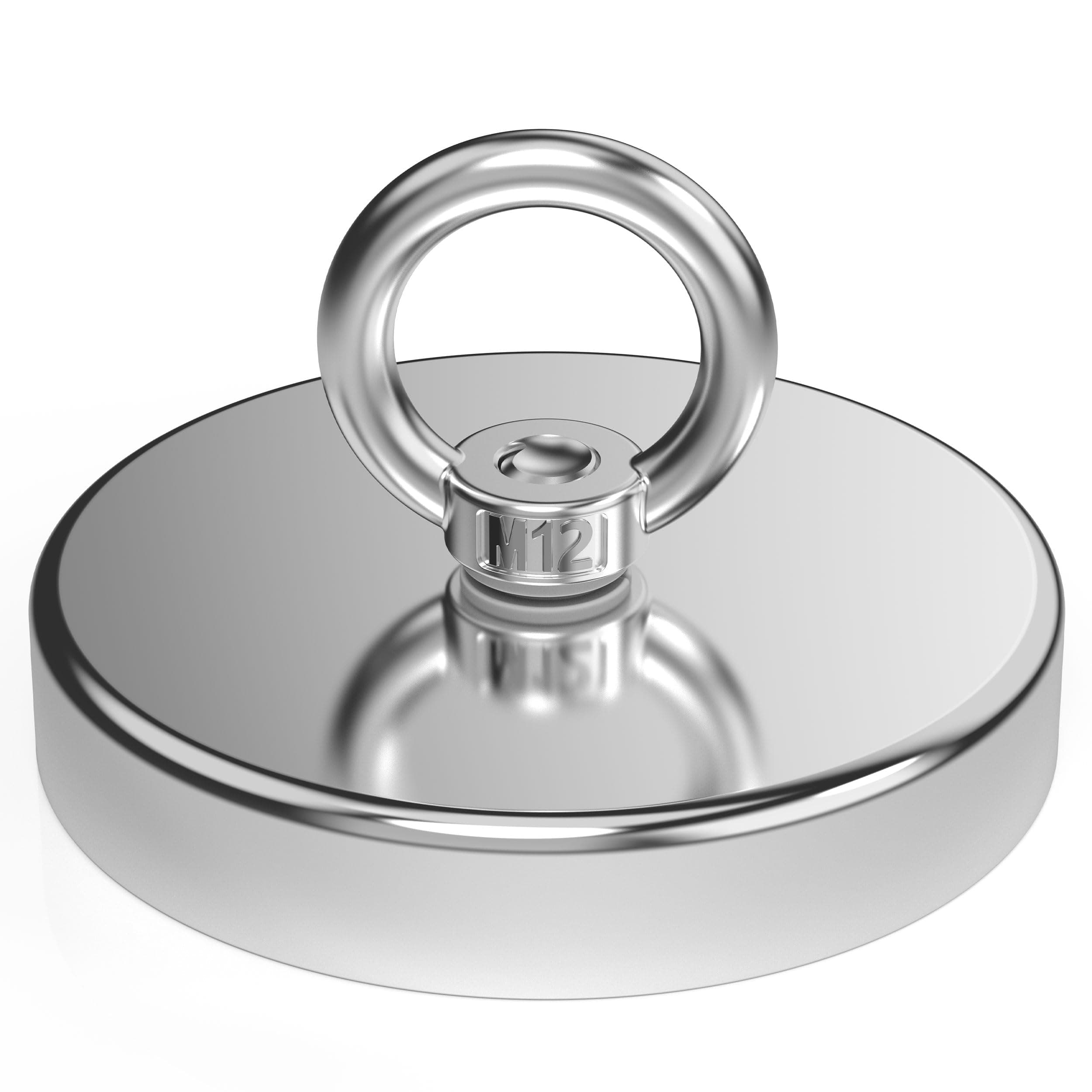 Magnetpro Fishing Magnet, Over 1700 Lbs Pulling Force Strong Neodymium Magnet Heavy Duty, Rare Earth Magnets with Eyebolt, Diameter 4.72 inches for Magnetic Fishing, Hunting, Retrieving in River