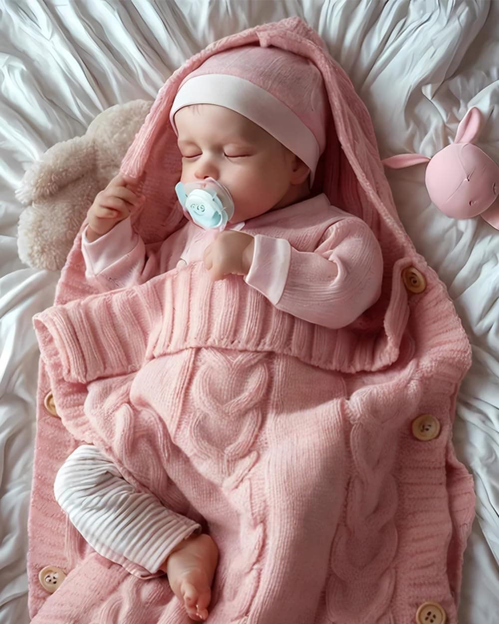 Lifelike Reborn Baby Dolls - 18 Inch Realistic-Newborn Baby Dolls Girl Handmade Real Life Toddler Dolls with Clothes for Kids Age 3+