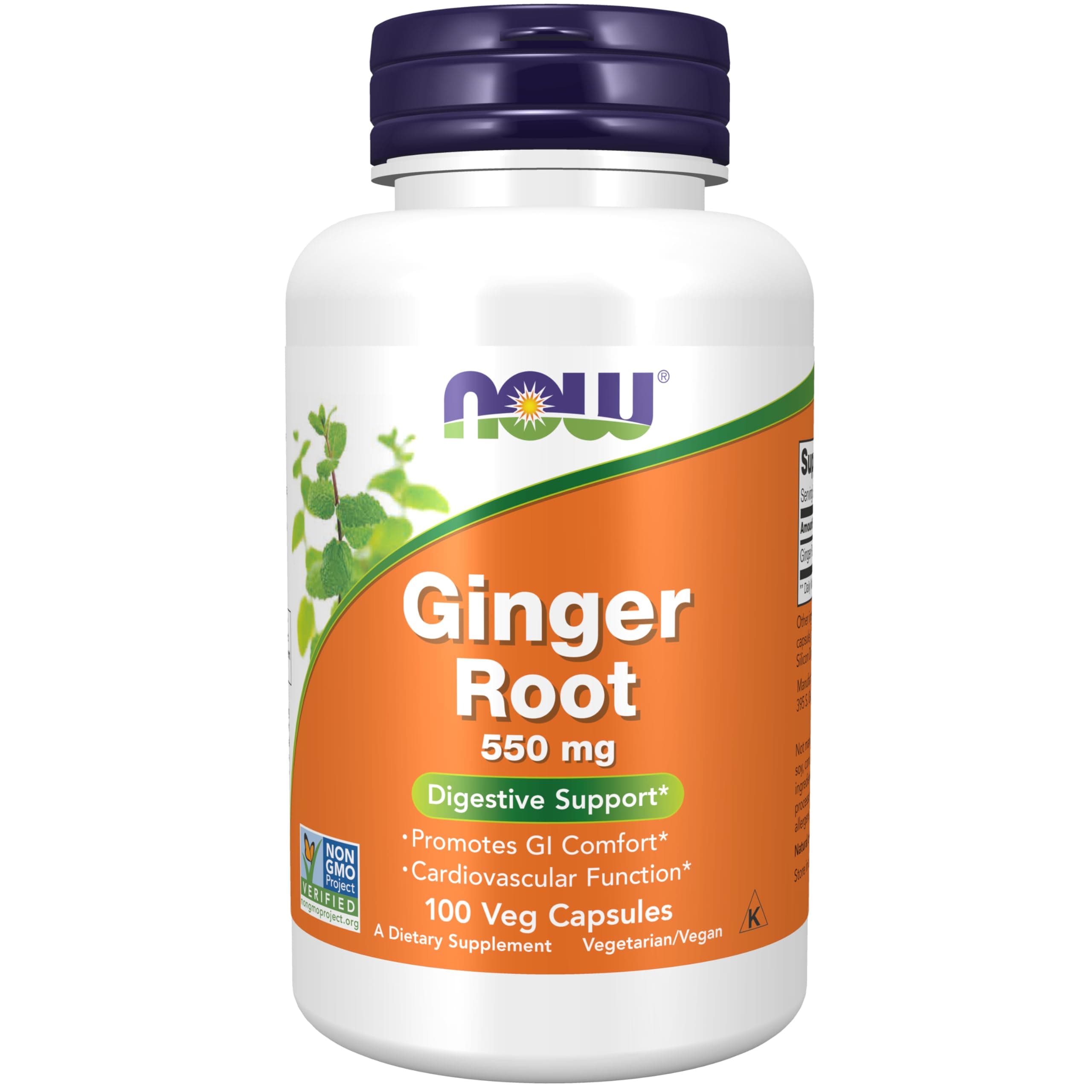 NOW Foods Ginger Root, 550 mg, 100 Veg Capsules