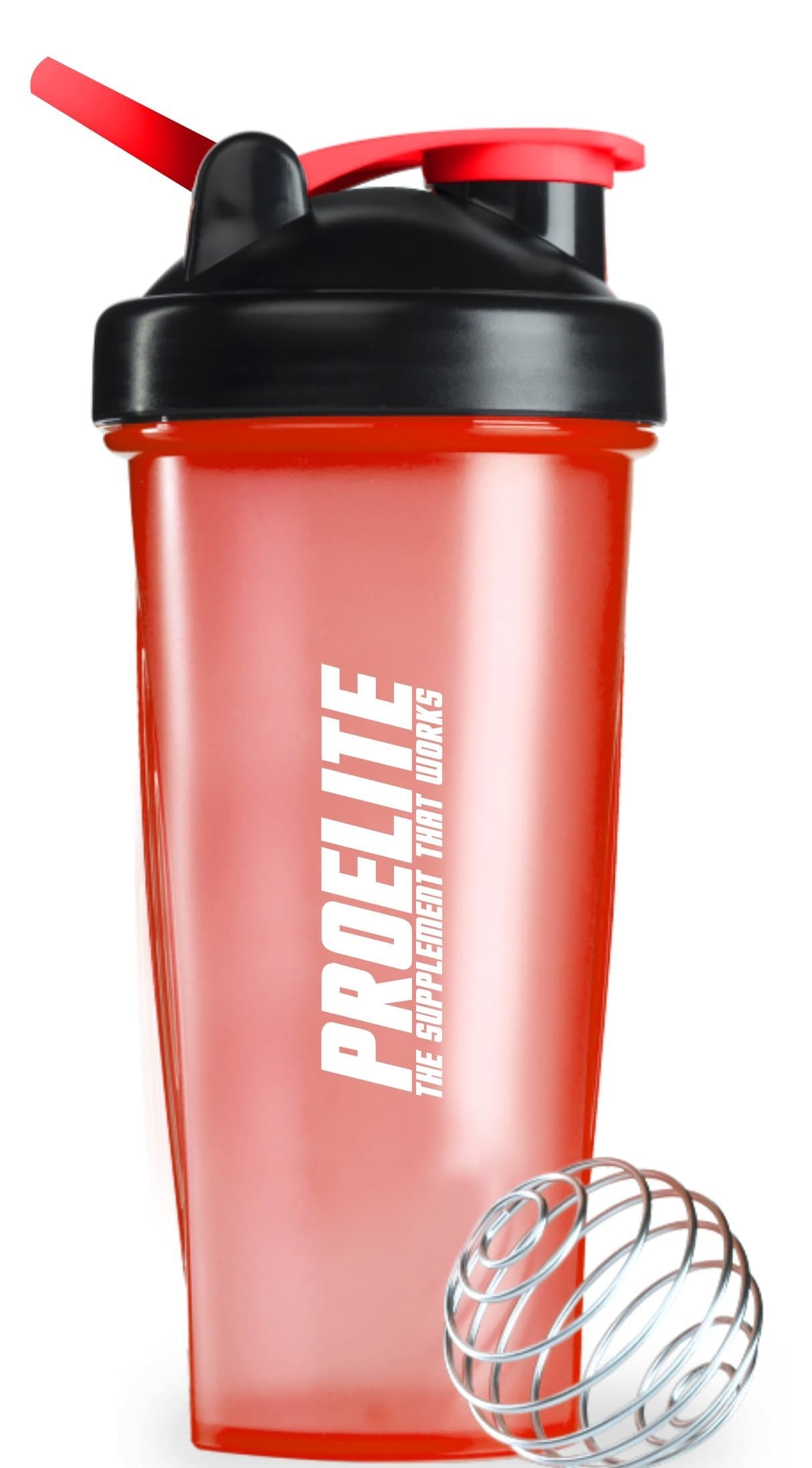 ProElite Unisex's Smart Blender Bottle Shaker Cup, Neon Red, 750 ml