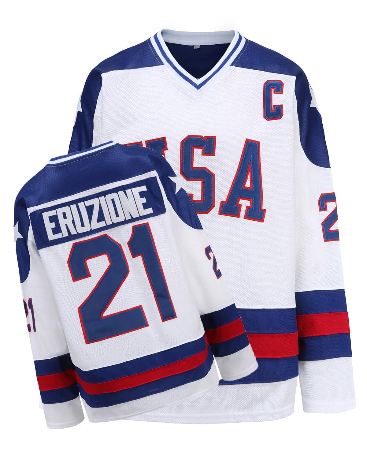 YWIESUSA Hockey Jersey 1980 Olympic Team Ice Hockey Jerseys Stitched Letters and Numbers S-XXXL