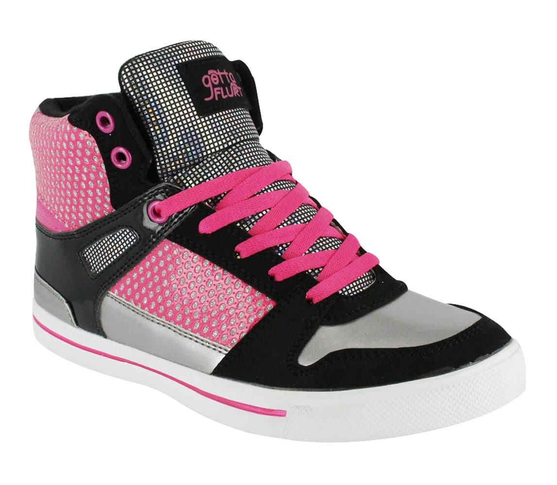 Gotta Flurt Girls' Hip Hop Hi,Hot Pink Polyurethane,US 4 M