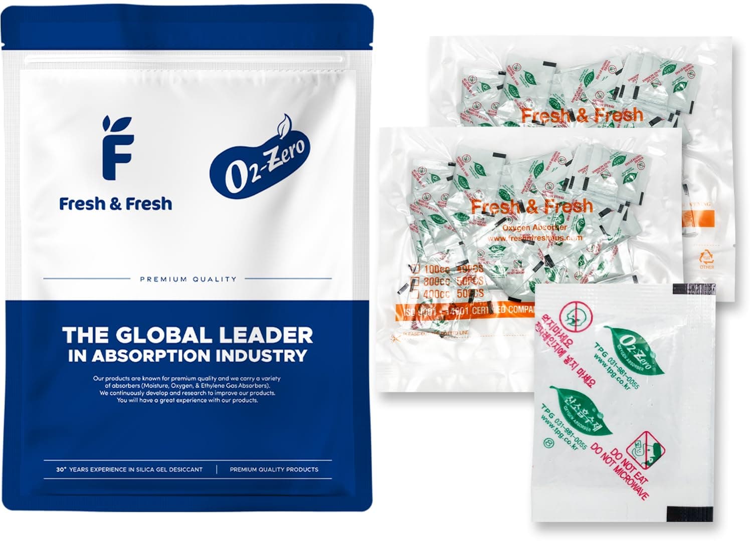 100 CC [80 Packets] Premium Oxygen Absorbers for Food Storage, Oxygen Absorbers(2 Bag of 40 Packets) - ISO 9001 Certified Facility Manufactured