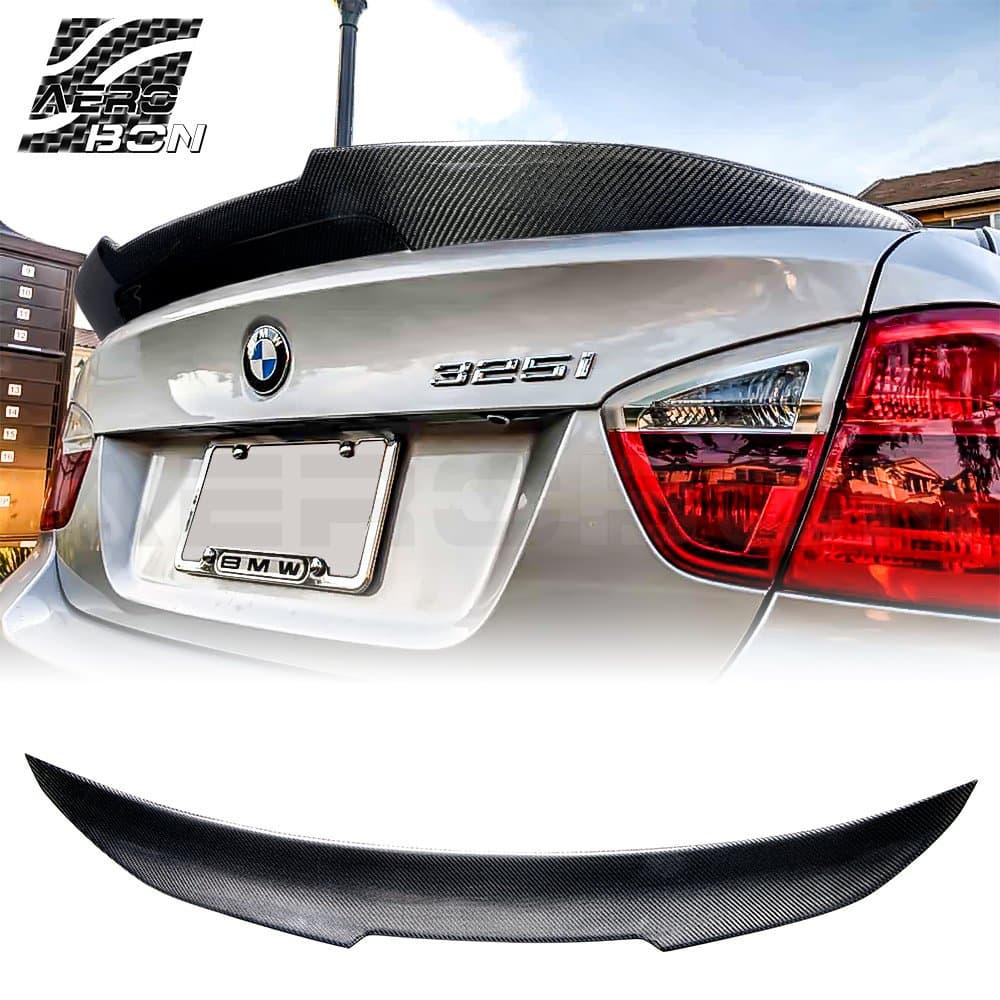 AeroBon Style Real Carbon Fiber Trunk Spoiler For E90 Series and E90 M3 2005-12