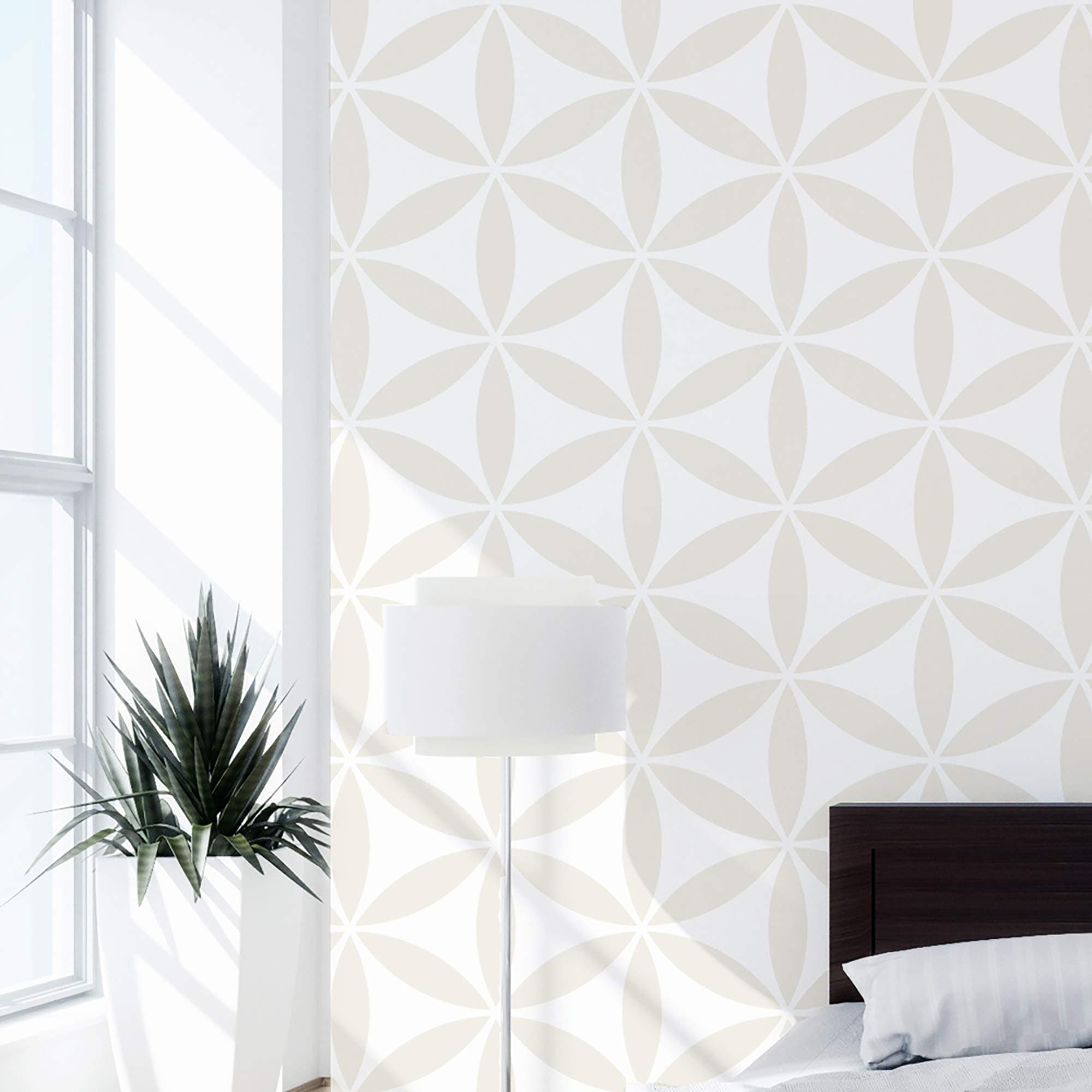 Flower of Life II Geometric Stencil for Painting - Size 20.5”x25.5” - Reusable Sacred Geometry Stencil