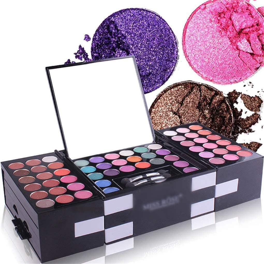 148 Colours Mix Eyeshadow Concealer Lip Gloss Pressed Powder and Powder Blusher Makeup Palette Set Kit - Makeup Toiletries Palette For Daily Use N219