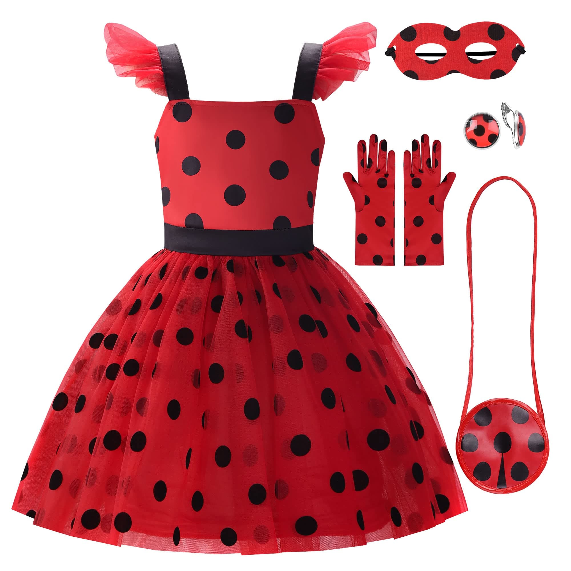 Girls Um-g8301 Girls Ladybug Princess Dress (pack of 1)