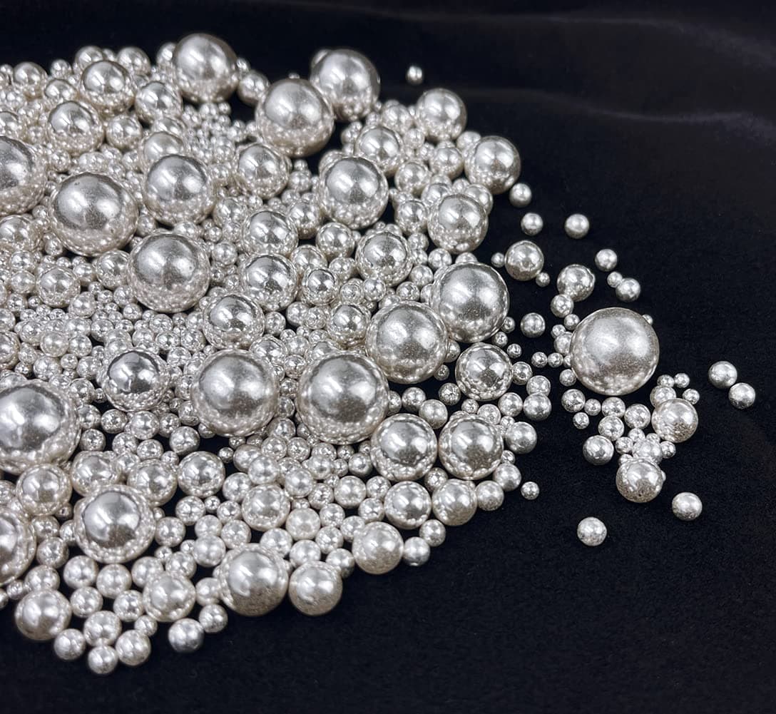 KOOTIPS Sprinkles Sugar Pearls 120g/ 4.2oz, Cupcake Cake Topper mix Sprinkles for Baking Manvscakes Jimmies Cookie Crystal Decorating Nonpareils (Silver)