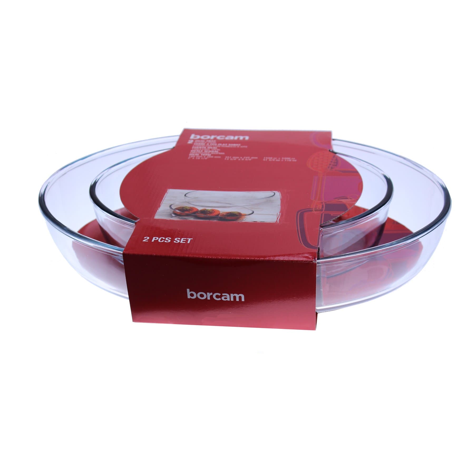 Pasabahce borcam plat plats à four en verre ovale set de 2 pièces 3,25 vA/1,5 l au four et lasagnes
