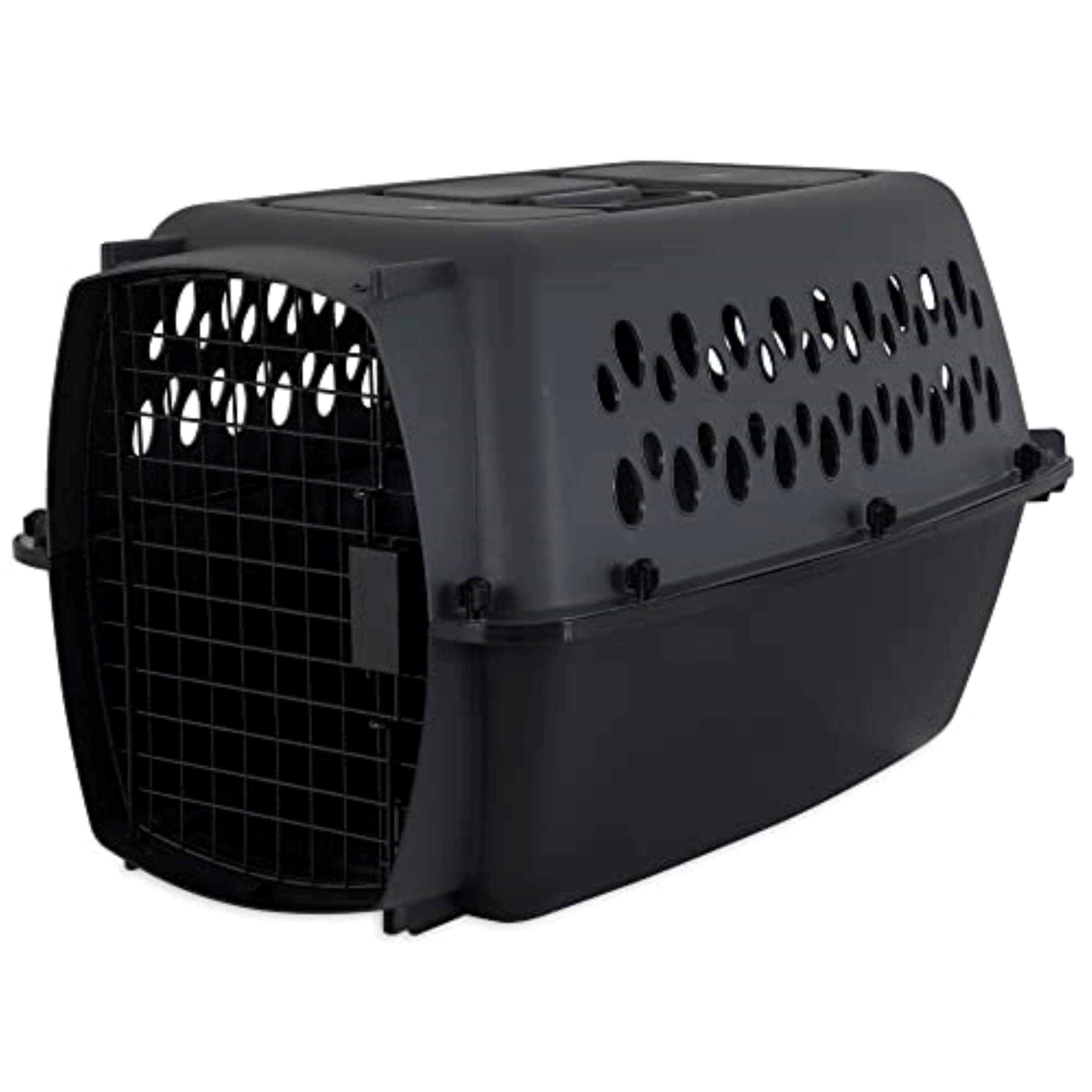 Petmate Pet Porter Dog Kennel 24", Dark Gray & Black, for Pets 15-20lbs