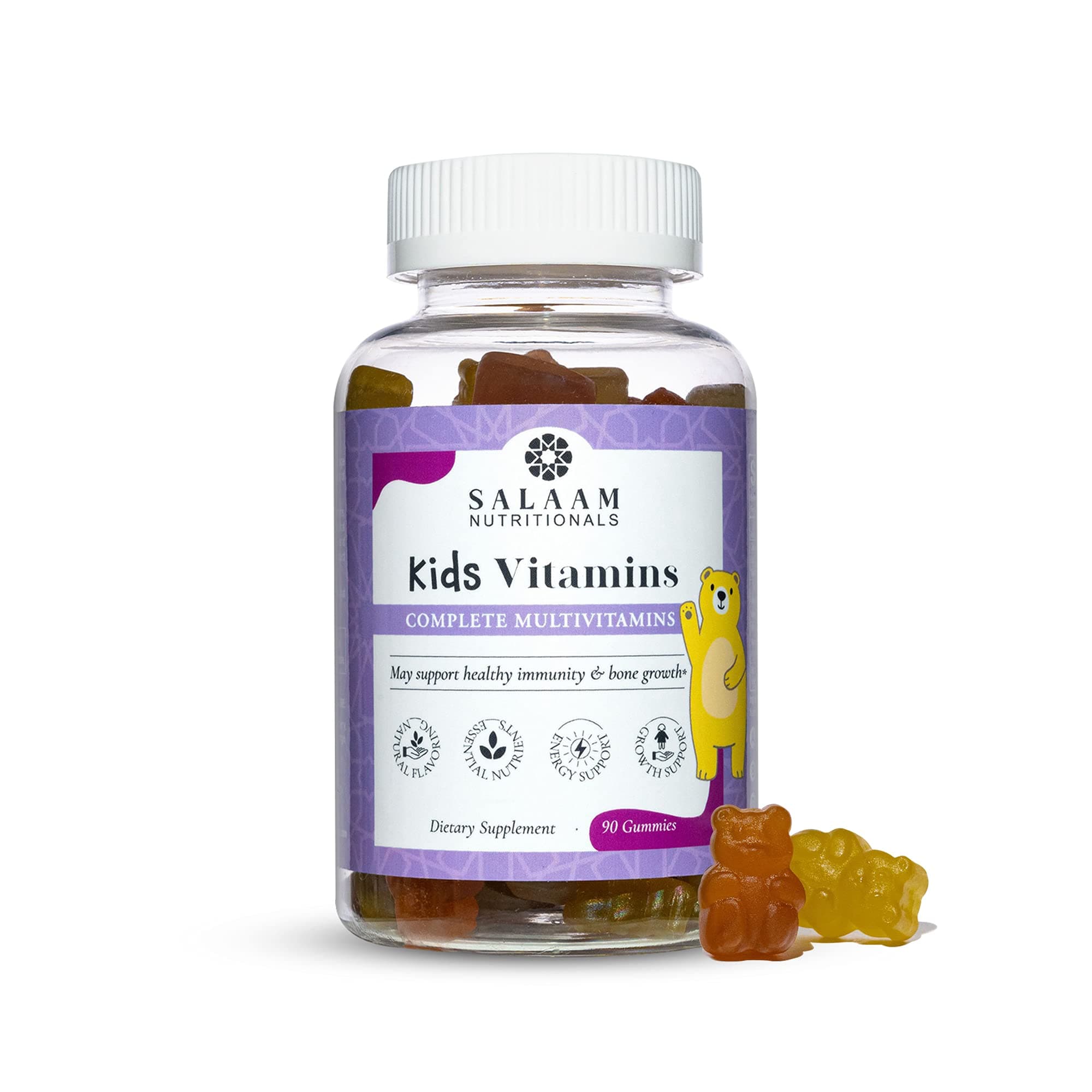 Multivitamins, Multivitamins for Kids, Gummy Vitamins with 13 Essential Vitamins + Minerals, Bone and Immunity Support, 90 Count, 1 Pack