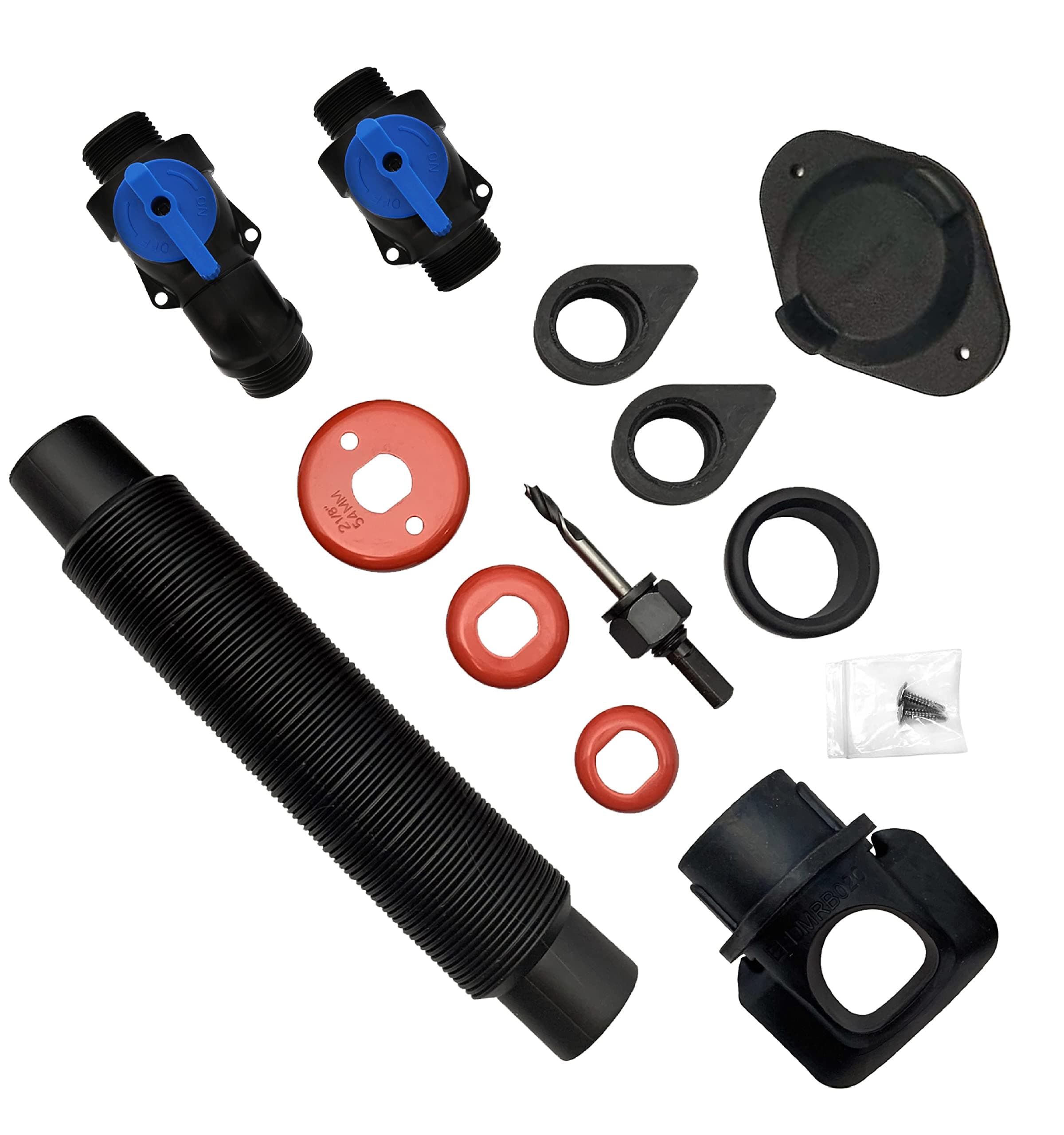 DIY Rain Barrel Diverter and Parts Kit - Water Collection System To Convert Containers into Rain Barrels - Catch Rain Water for Outdoor Chores - RBK-0001