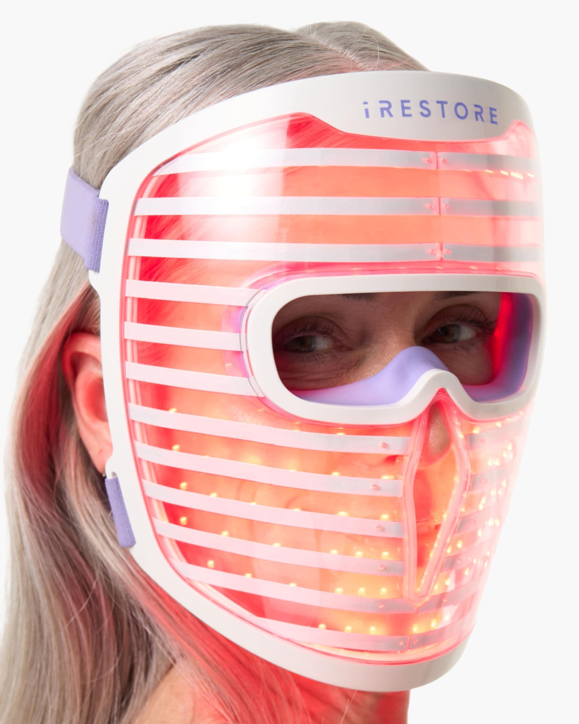 iRestore Illumina LED Face Mask - Advanced Skin Care Tool with Red, Infrared and Blue Light Therapy, Improves Skin Look, Promotes Shine and Supports a