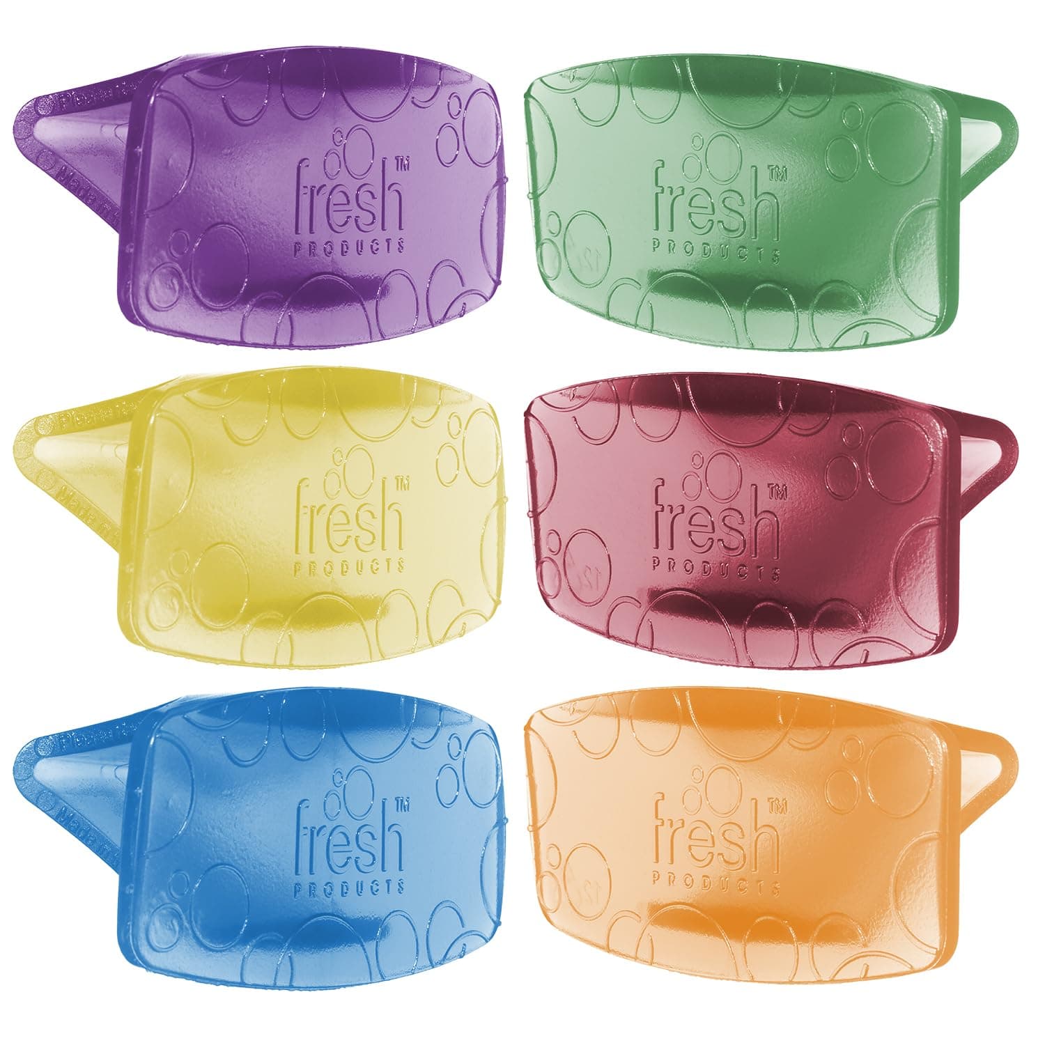 Eco Bowl Clip Air Freshener - Versatile Design Toilet & Trash Freshener - Chemical Free Natural Oils - Discreet - Lasts 30 Days - Made in USA - Variety Pack 6 pk