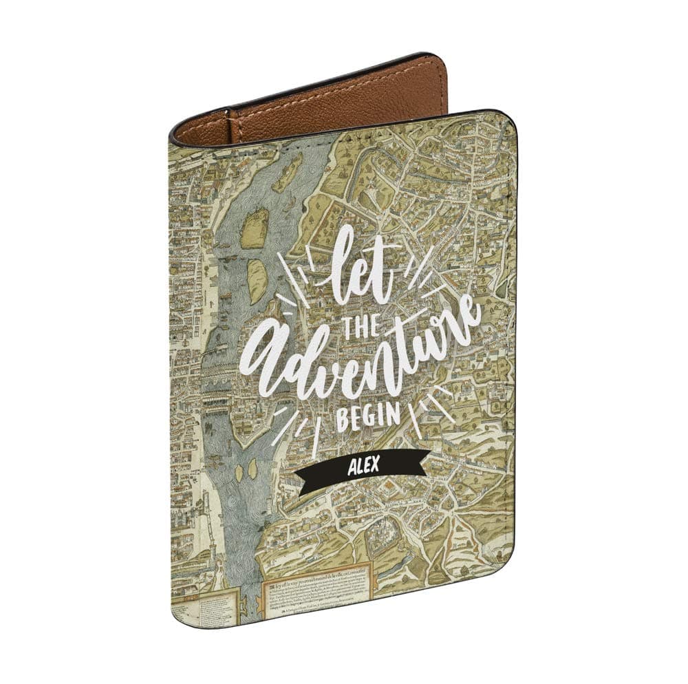 Vintage Map Collection - Personalized RFID Passport Holder for Women and Men