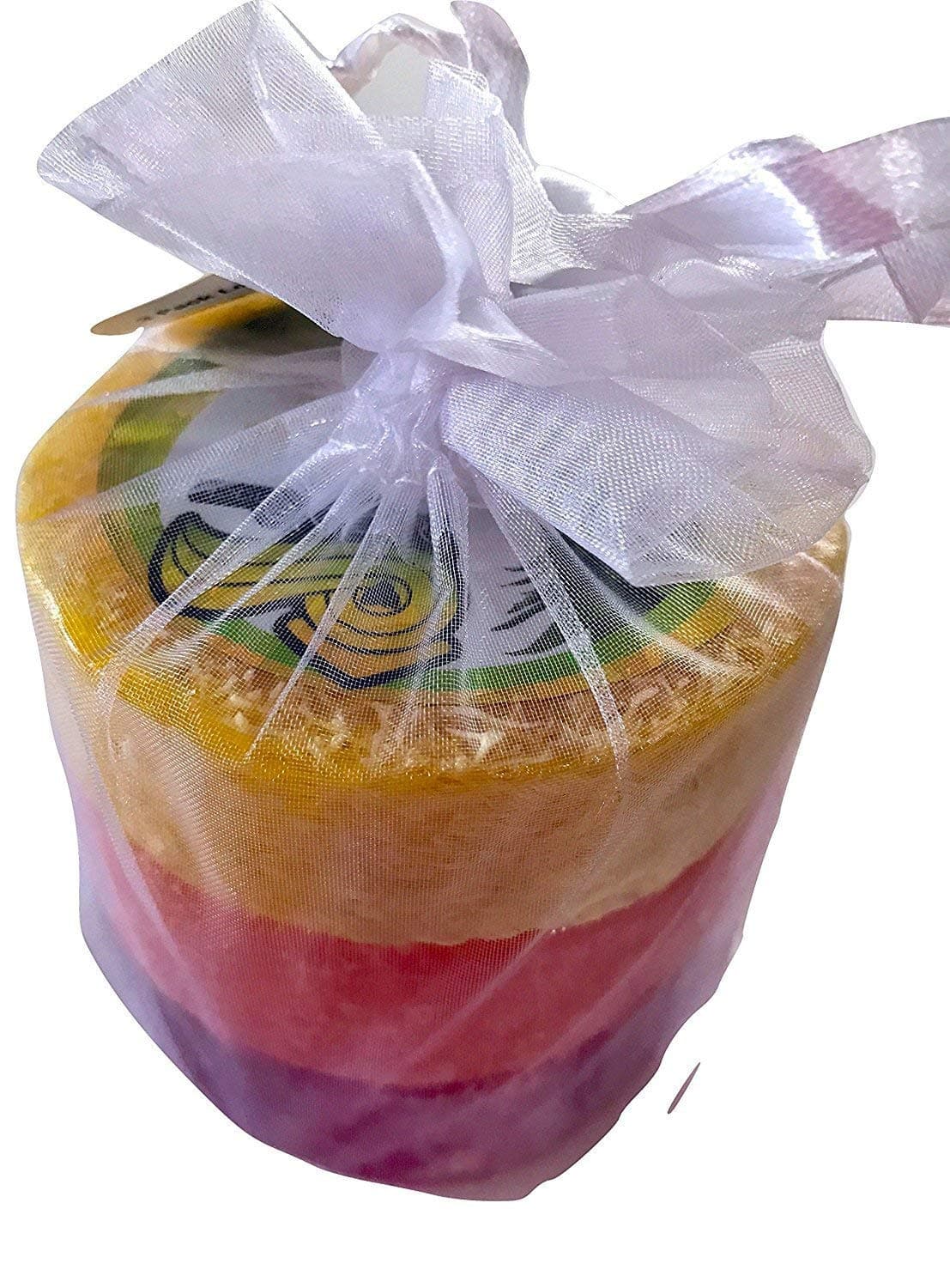 Bubble Shack Hawaii Loofah Soap Trio Organza Set (3 Bars, Rainbow Set)