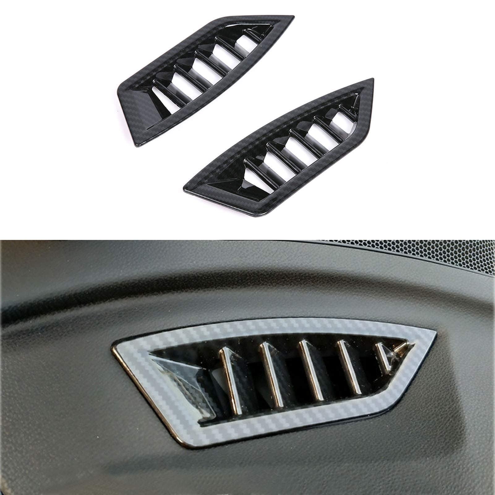 Ramecar for Subaru Instrument Desk Air Vent Outlet Cover Trim for Subaru Crosstrek Impreza 2018 2019 2020 (Carbon Fiber Grain)