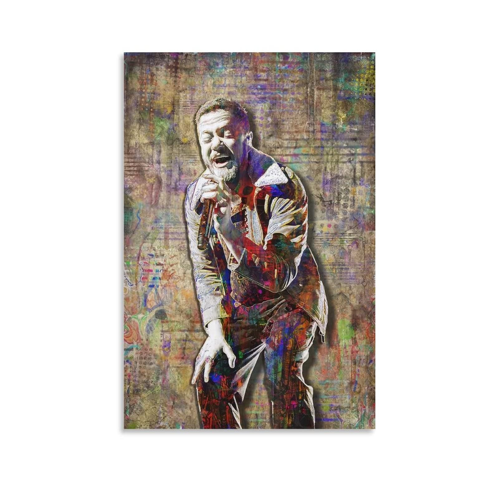 Dan Reynolds of Imagine Dragons Poster Vintage Retro Poster, Art Print Posters, Hanging Canvas Paint Poster for Bedroom Living Room Home Wall Decor 08x12inch(20x30cm)