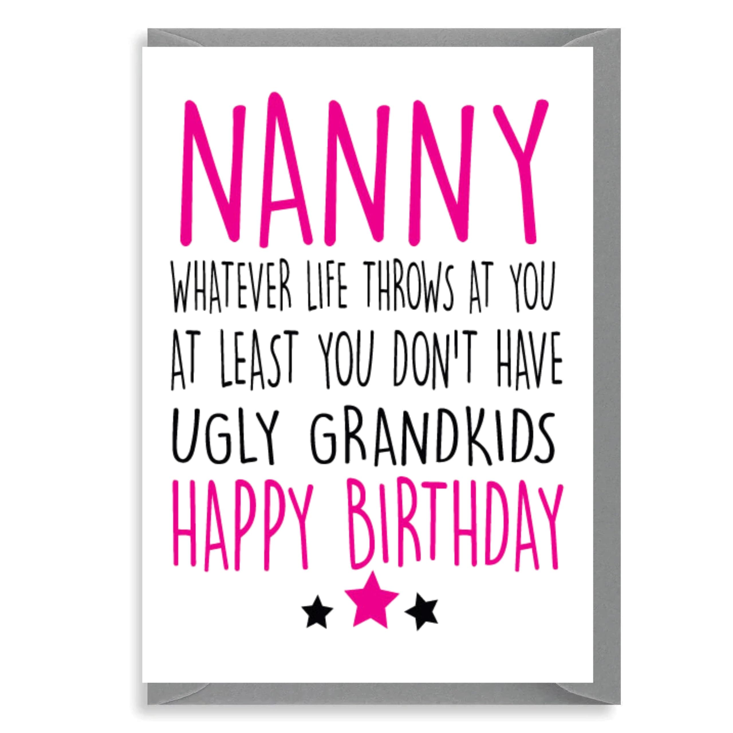 Cheeky Chops Cards Funny Birthday Card Grandparents Nanny Grandma Nanna Ugly Grandchildren C276