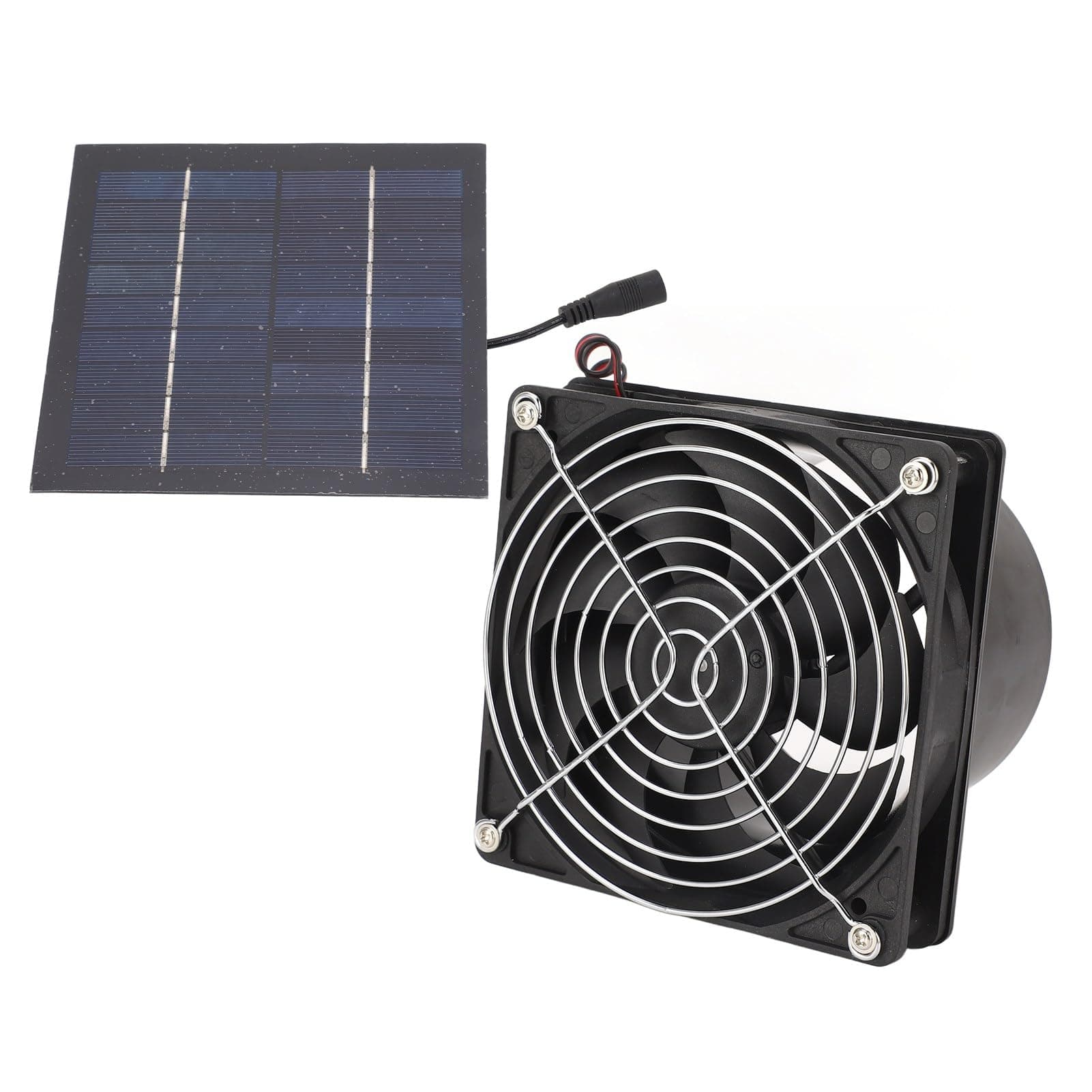 Solar Panel Exhaust Fan, 50W Solar Powered Fan Heat Dissipation Ventilation Solar Fan for Chicken Coops, Greenhouses, Sheds, Pet Houses, and Windows, Solar Ventilation Fan