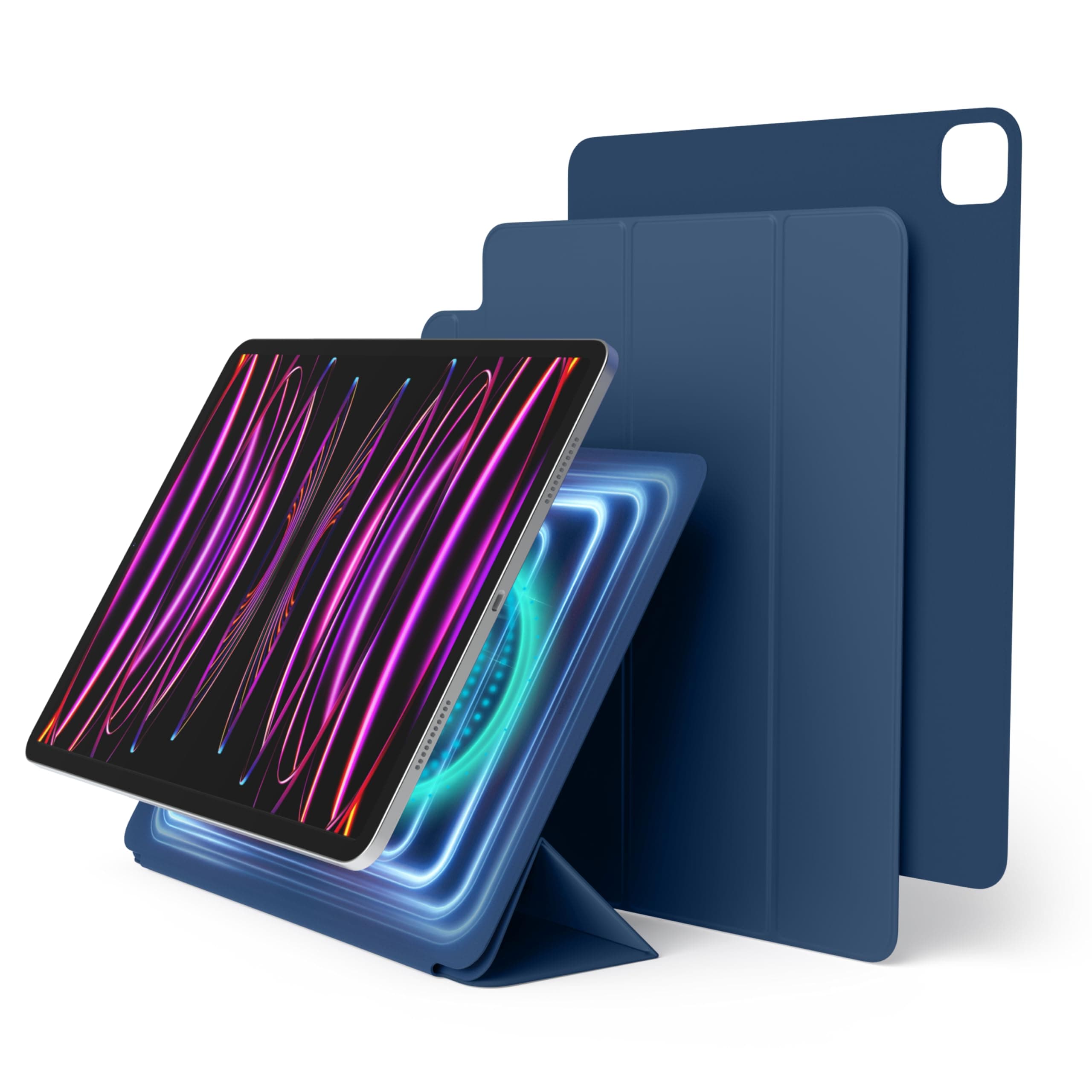 elago Case for iPad Air 13(M4, M3, M2) / Pro 12.9(3rd, 4th, 5th, 6th) -iPad Case with Magnetic Attachment to Metal Materials,Compatible with Apple iPad Pencil and elago’s Pencil case (Blue)