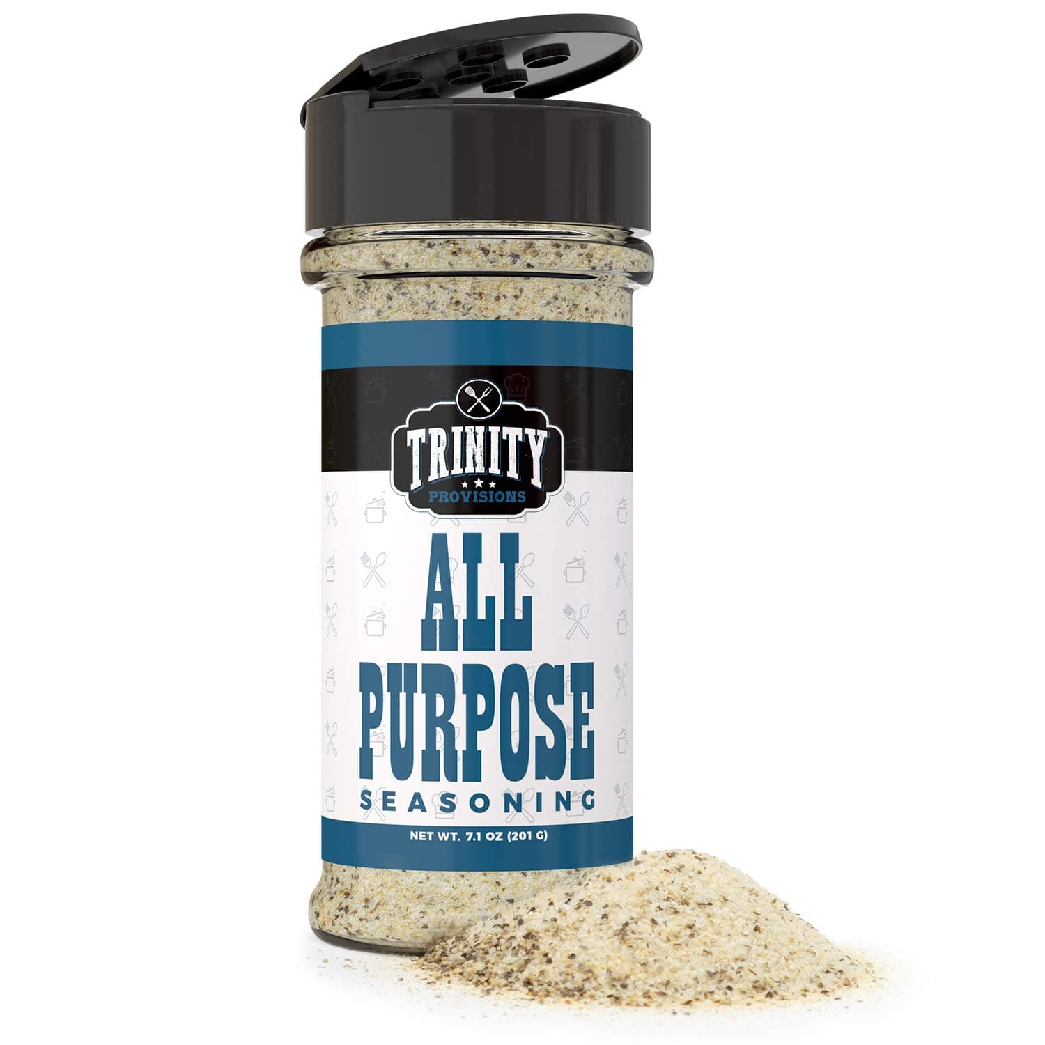 Trinity Provisions All Purpose Seasoning - Salt, Pepper & Garlic Spice Blend for Chicken, Fish, Beef, Veggies, Seafood, Eggs and More - Gluten Free, Non-GMO, and MSG Free