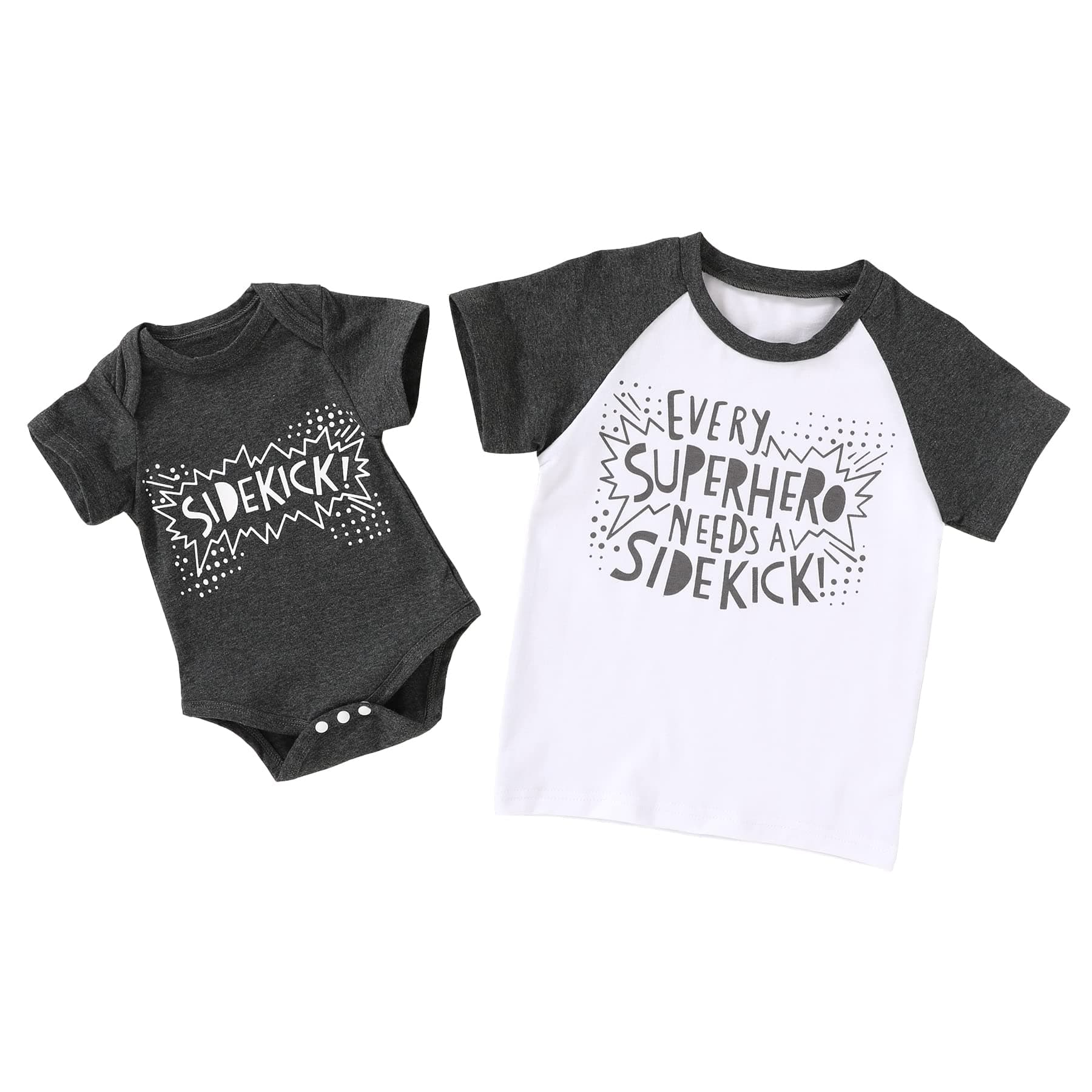 JEELLIGULAR Baby Boy Sibling Shirts Romper Big Brother Long Sleeve T-Shirt & Little Brother Bodysuit Matching Outfits