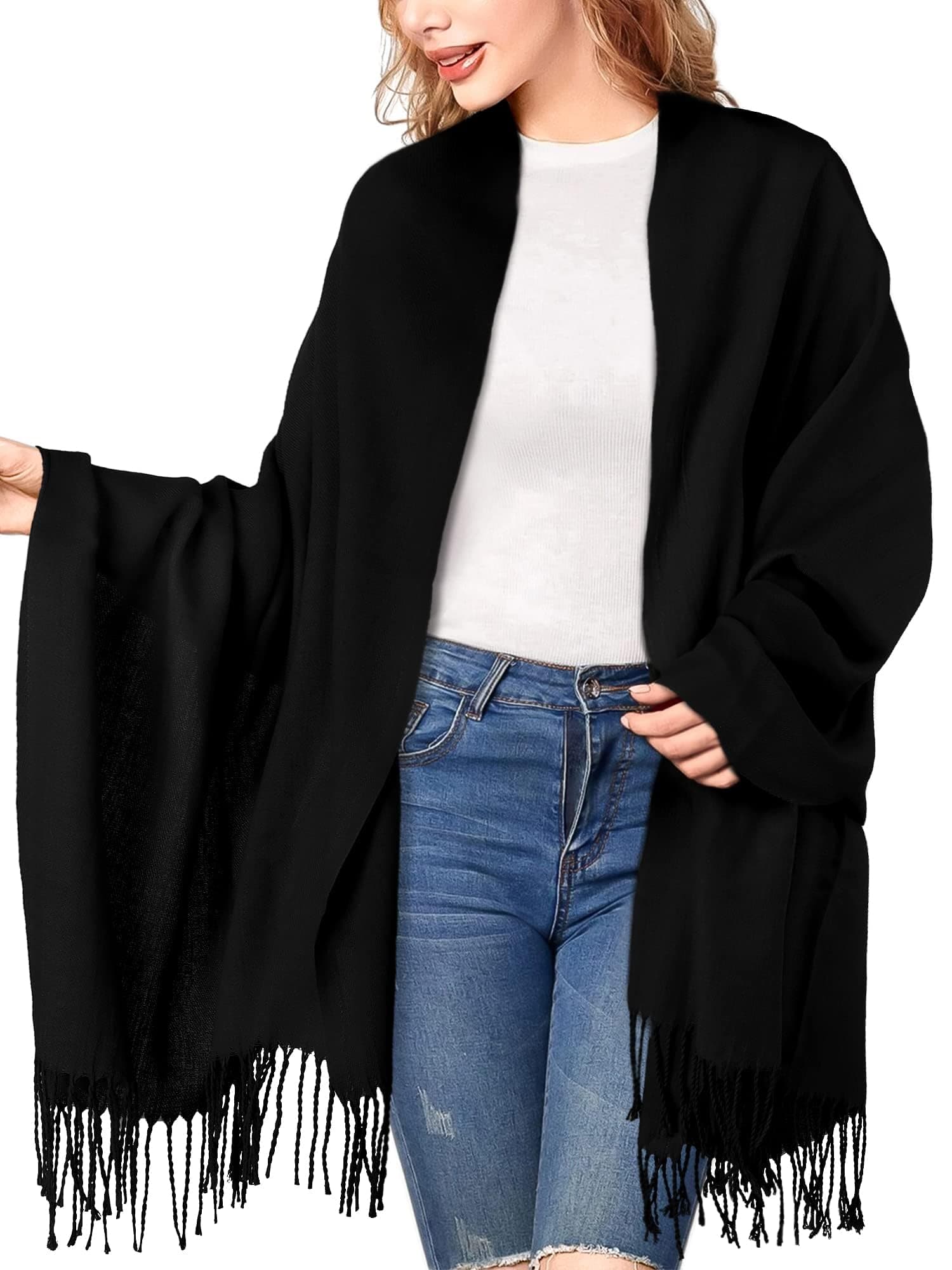 Women Tartan Scarf - Winter Long Scarves Plaid Warm Wraps Wool British Style For Ladies Spinning Tassel Shawl Long Stole